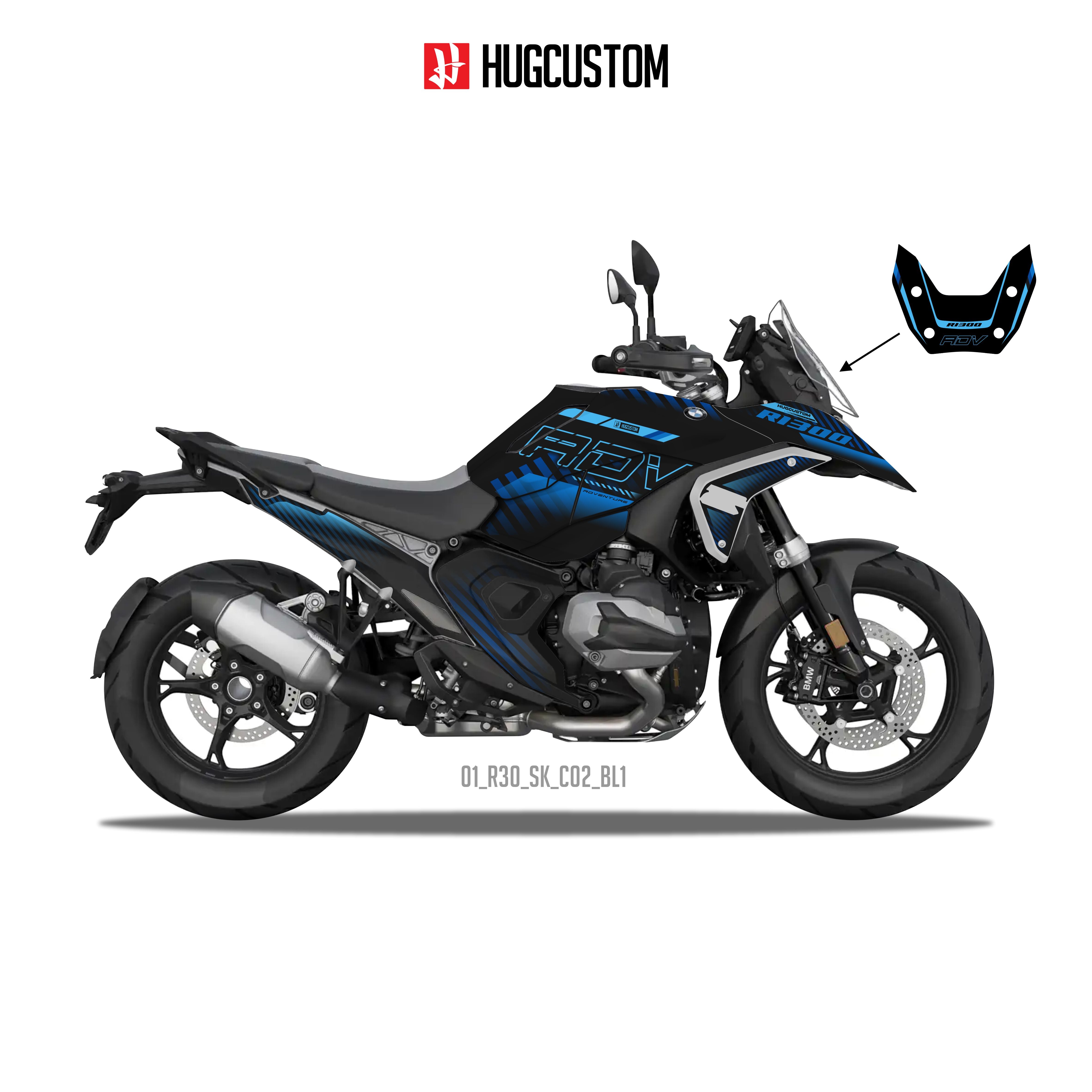 R1300GS 2024-2025 Sticker Kit – 'Stealth' Design - HUGSTICKERCUSTOM 