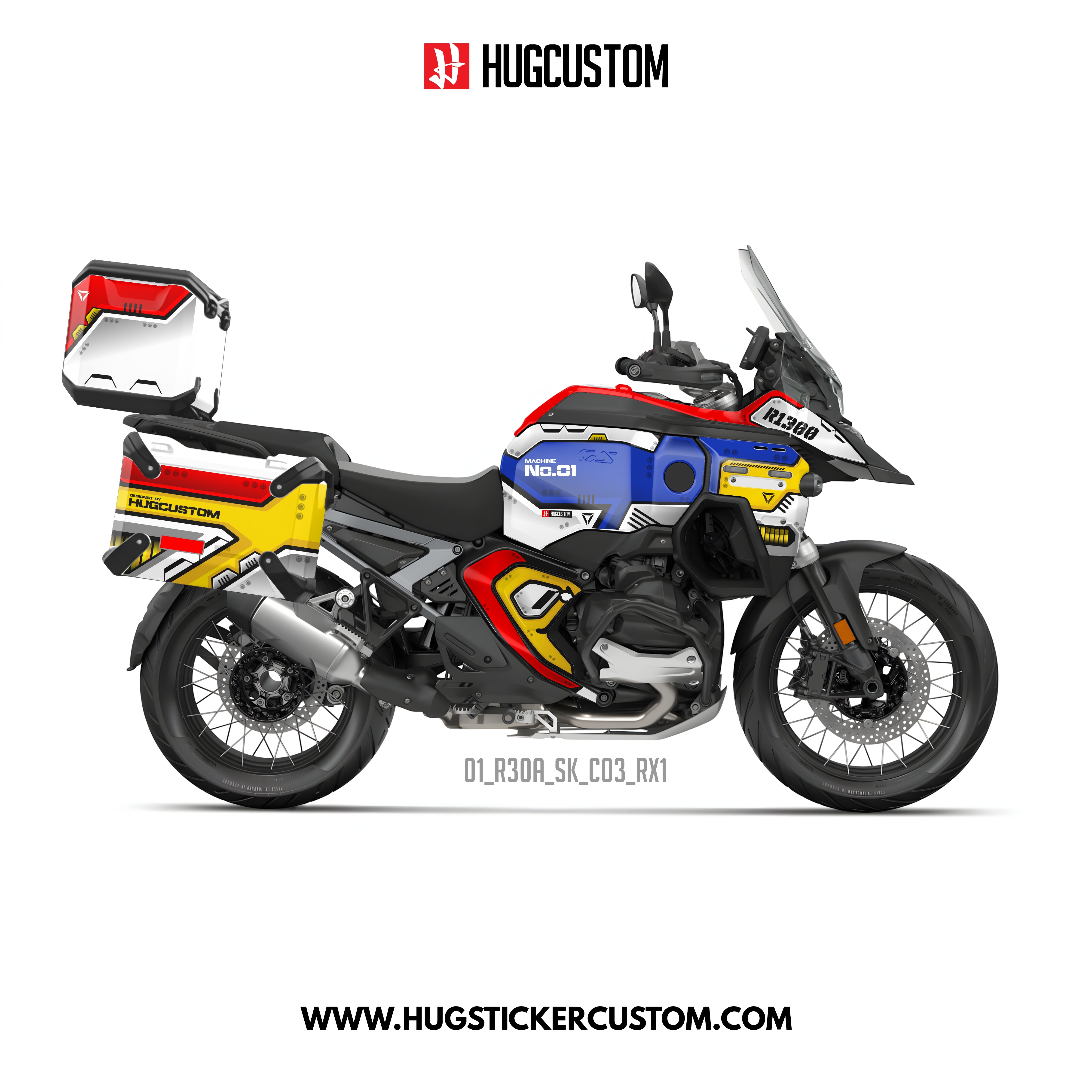 R1300GS Adventure 2024-2025 Sticker Kit – 'Machine No.1' Design - HUGSTICKERCUSTOM 