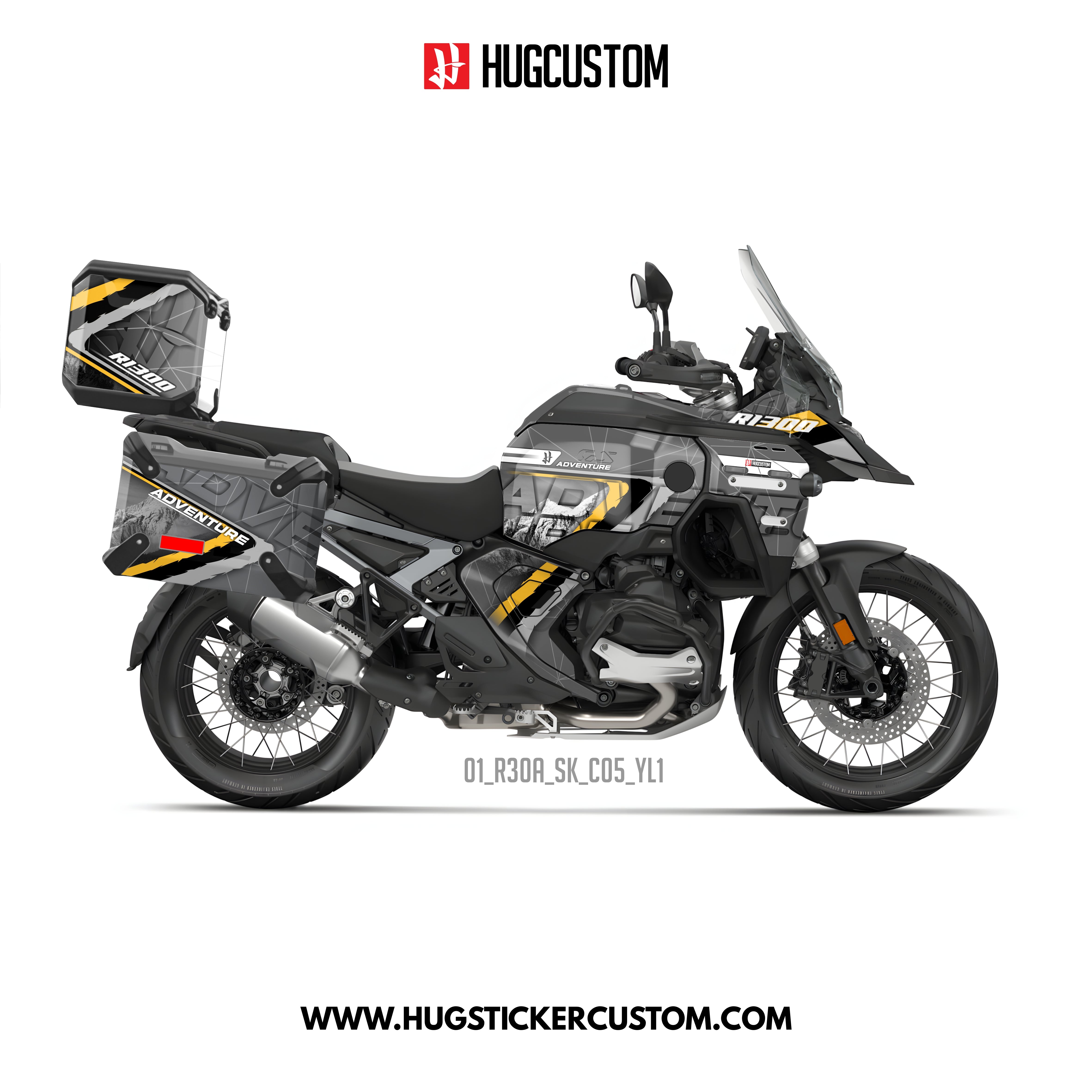 R1300GS Adventure 2024-2025 Sticker Kit – 'Mountain' Design - HUGSTICKERCUSTOM 