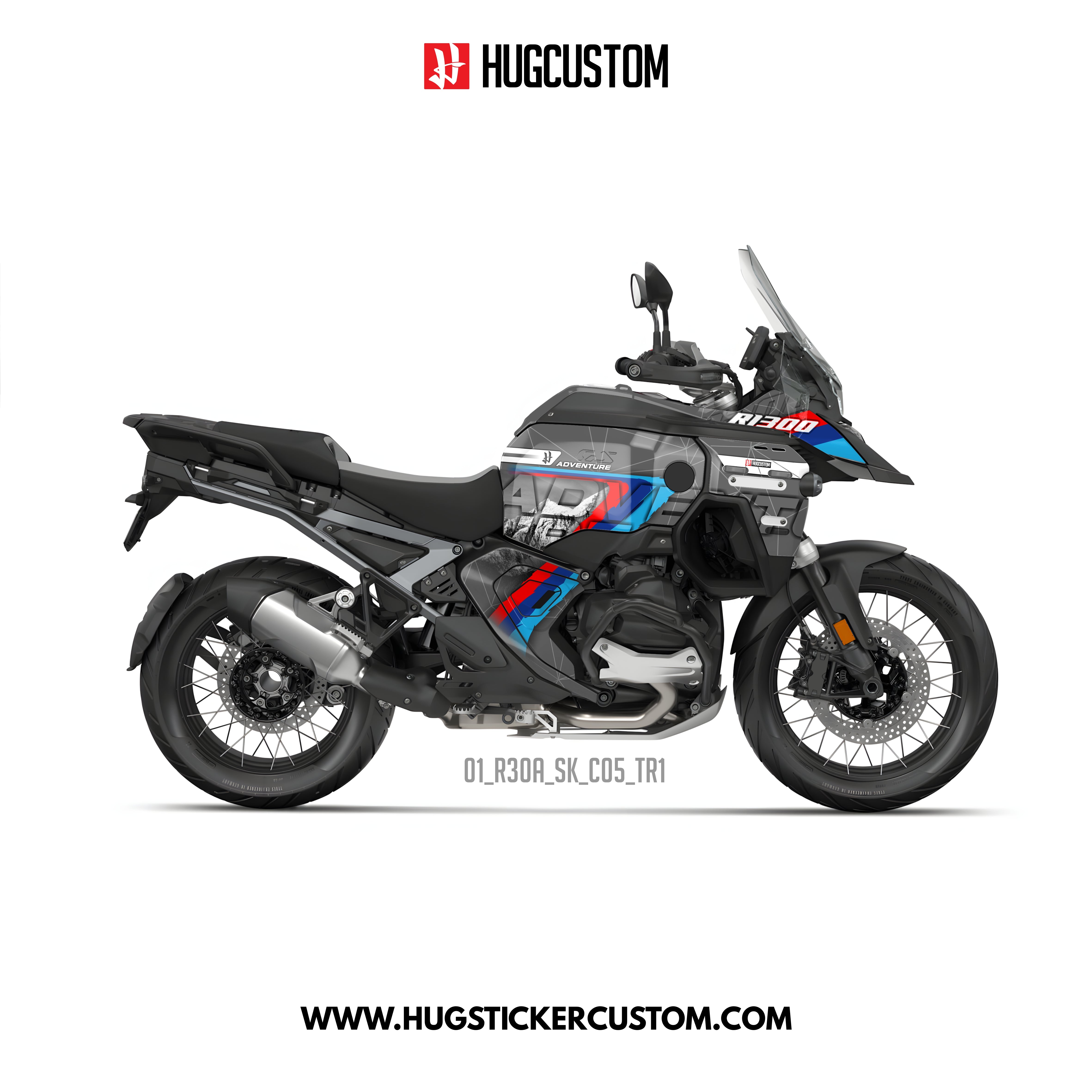 R1300GS Adventure 2024-2025 Sticker Kit – 'Mountain' Design - HUGSTICKERCUSTOM 