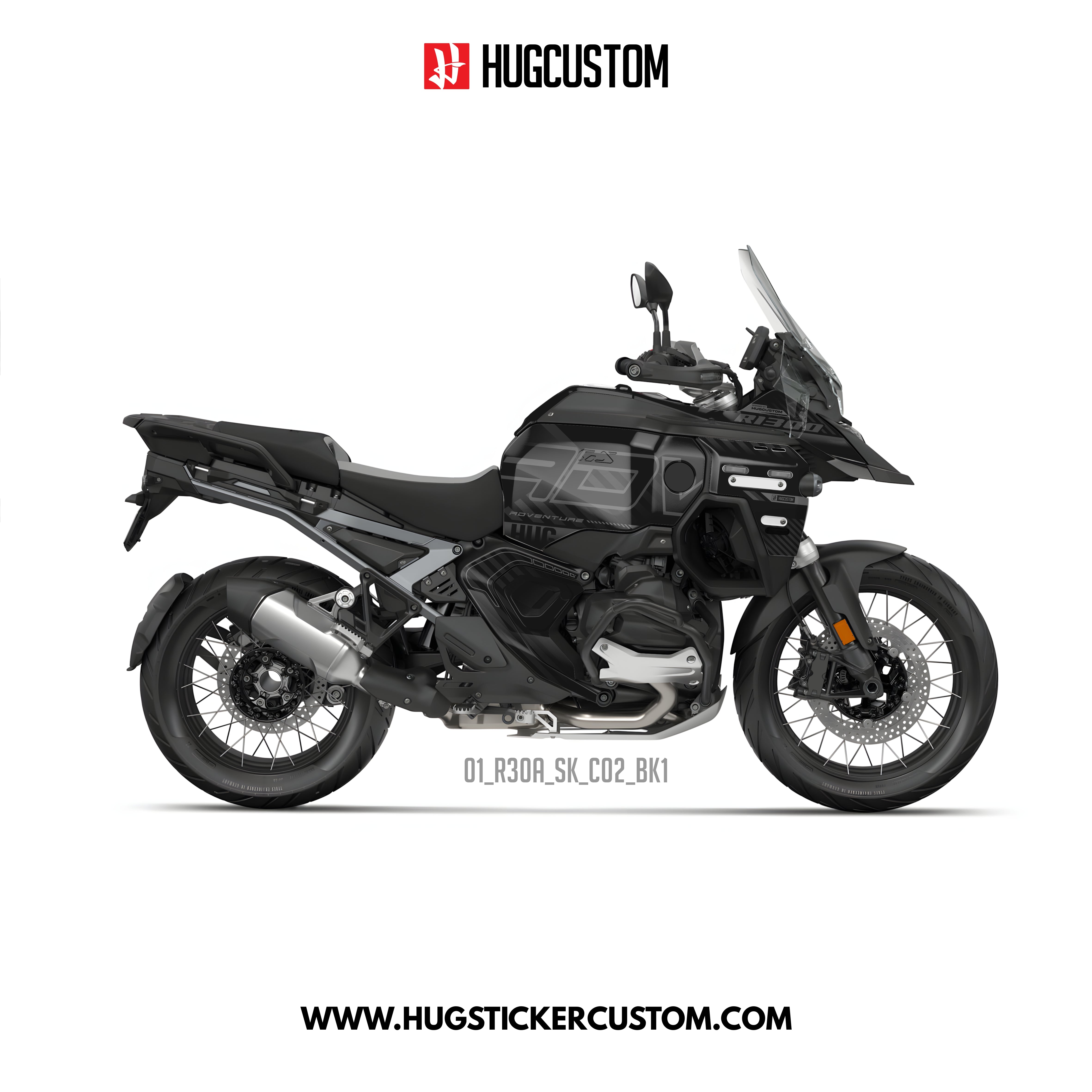 R1300GS Adventure 2024-2025 Sticker Kit – 'Stealth' Design - HUGSTICKERCUSTOM 