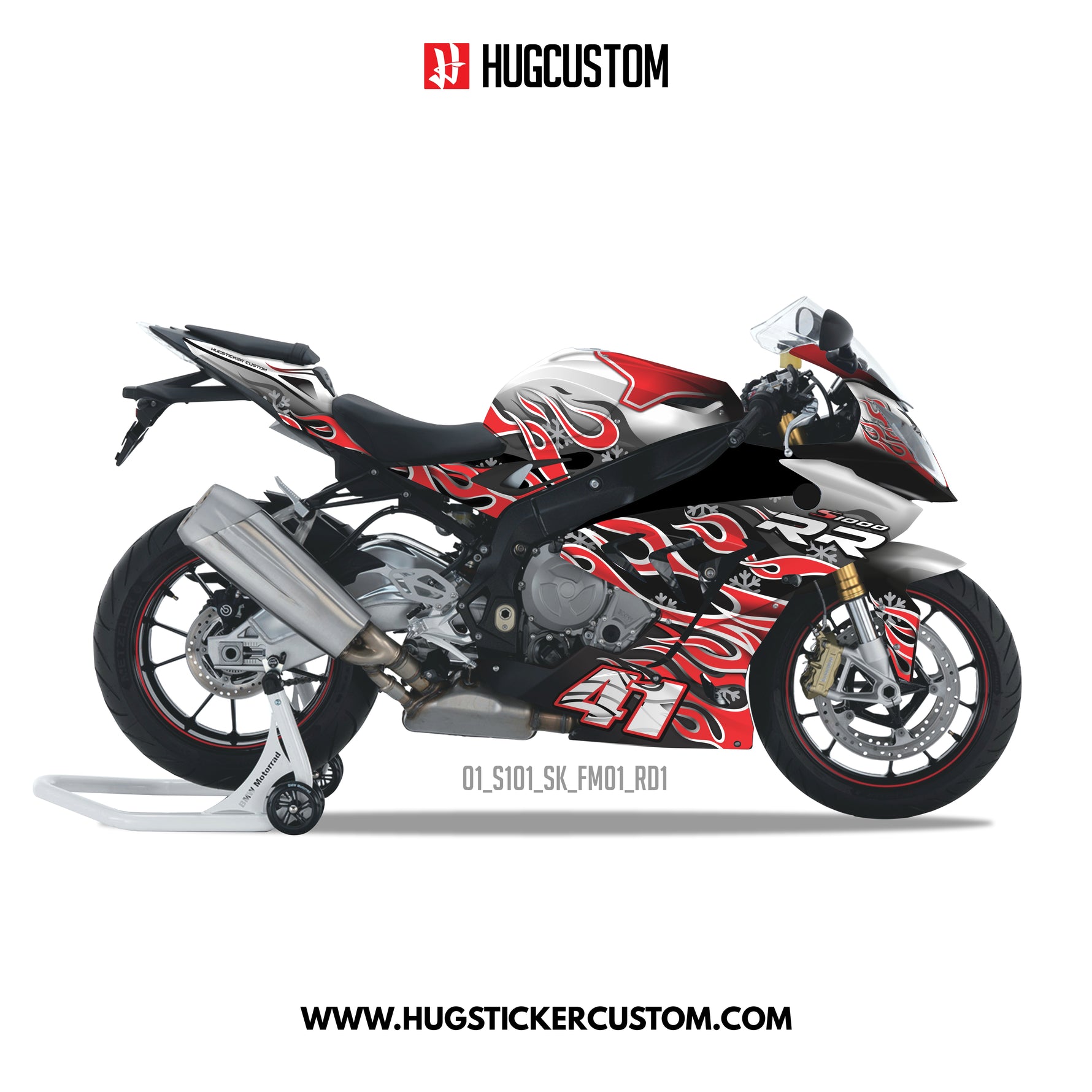 S1000RR 2015-2018 Sticker Kit - 'Blazing' Design - HUGSTICKERCUSTOM 