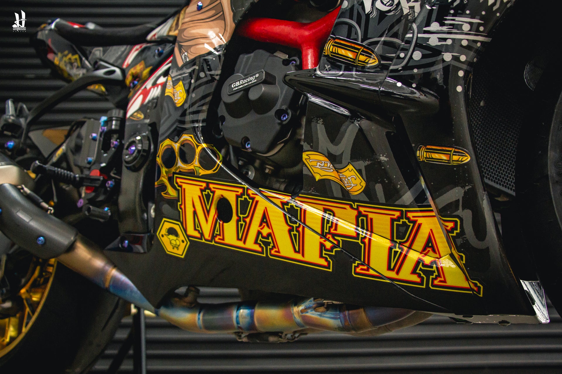 Bespoke Mafia wrap for Kawasaki Ninja ZX-10R  by Hug Sticker Custom, offering unique aesthetics.