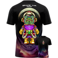 Hugstudio original T-shirt 'Space Yak' - HUGSTICKERCUSTOM 