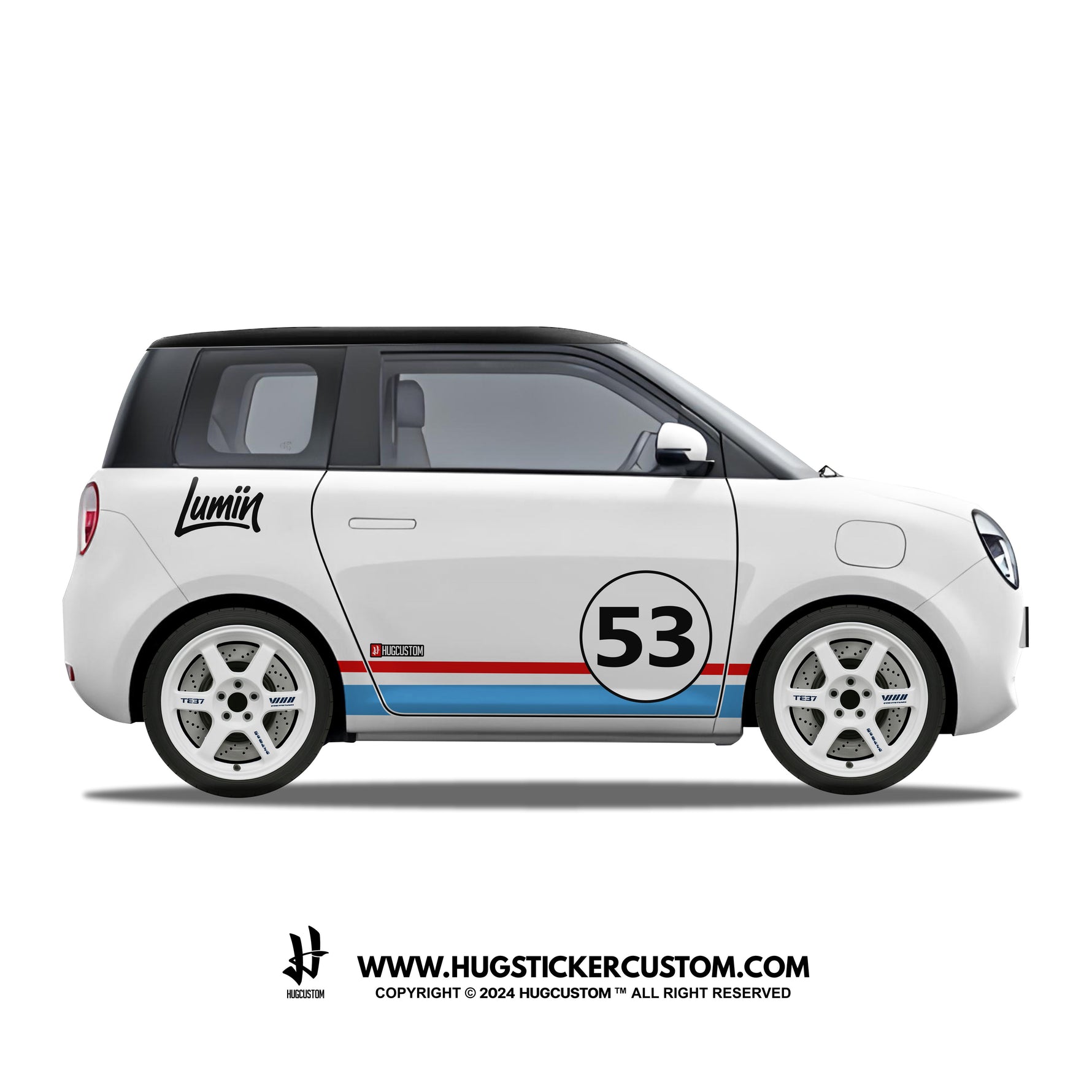 Sticker Kit Racing Concept "Retro Rally Tricolor" for LUMIN - HUGSTICKERCUSTOM 