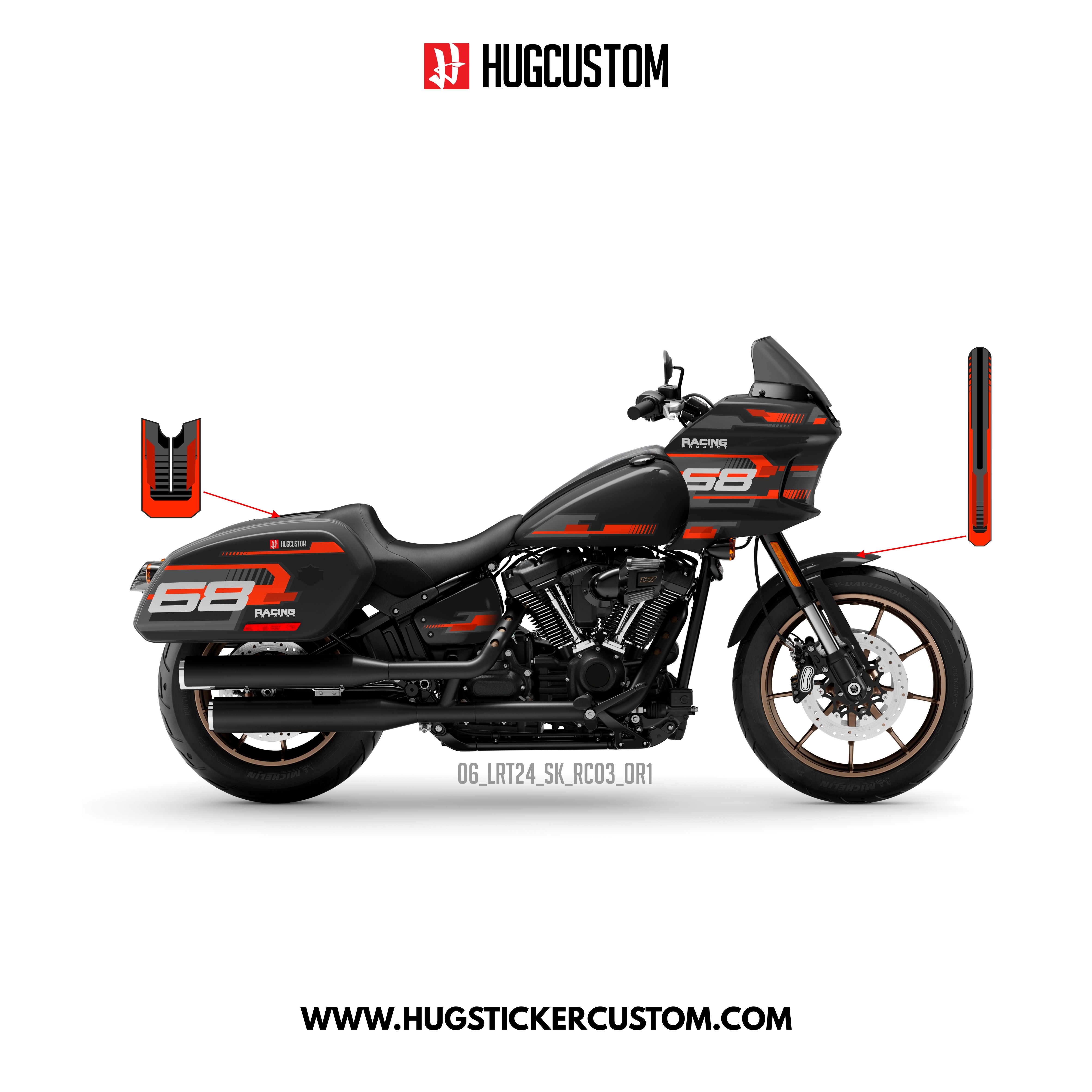 Sticker Kit for Cruiser LRST (FXLRST) (2017-2025) - 'Horizon Speed V.2' Design - HUGSTICKERCUSTOM 