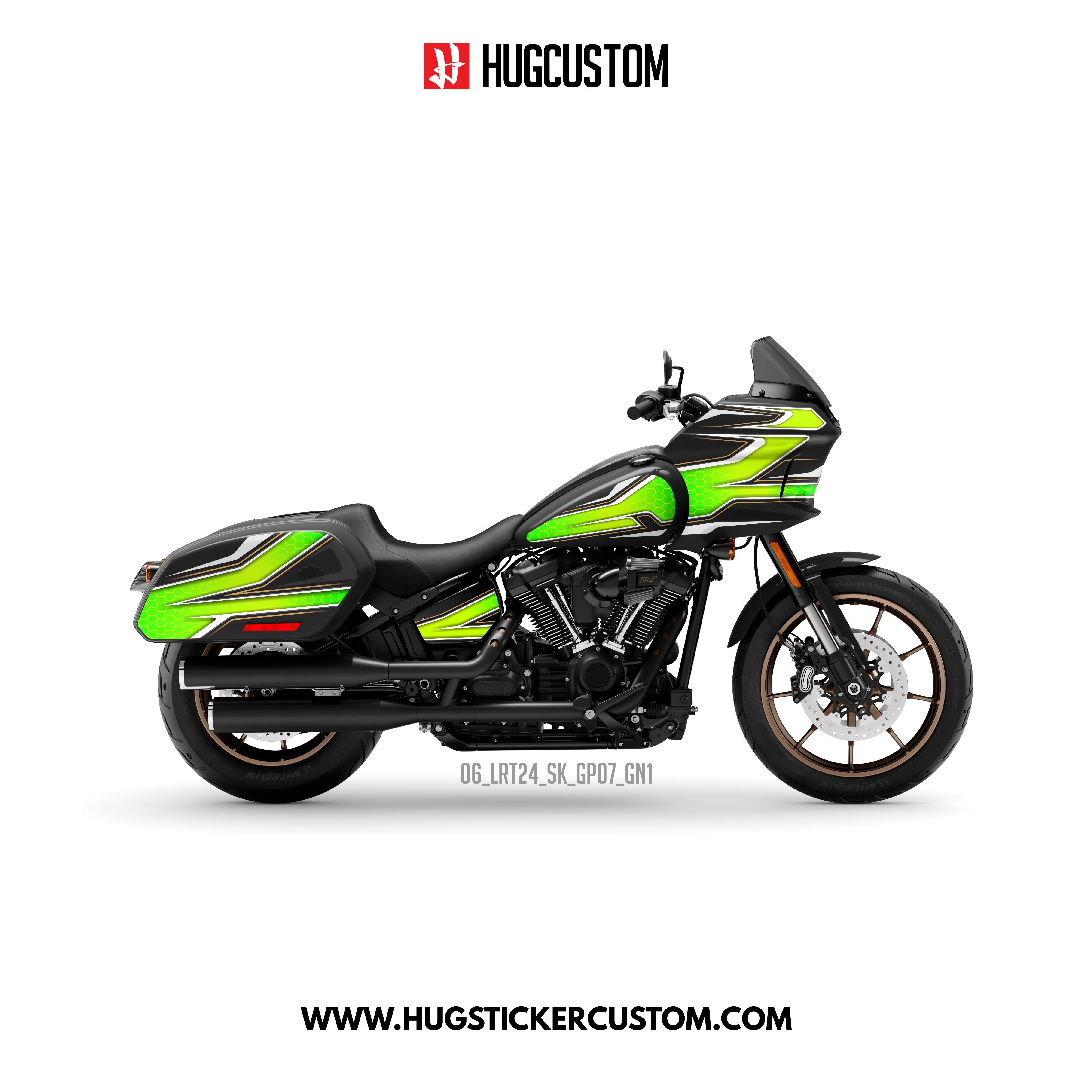 Sticker Kit for Cruiser LRST (FXLRST) (2017-2025) - 'Racing Apex' Design - HUGSTICKERCUSTOM 