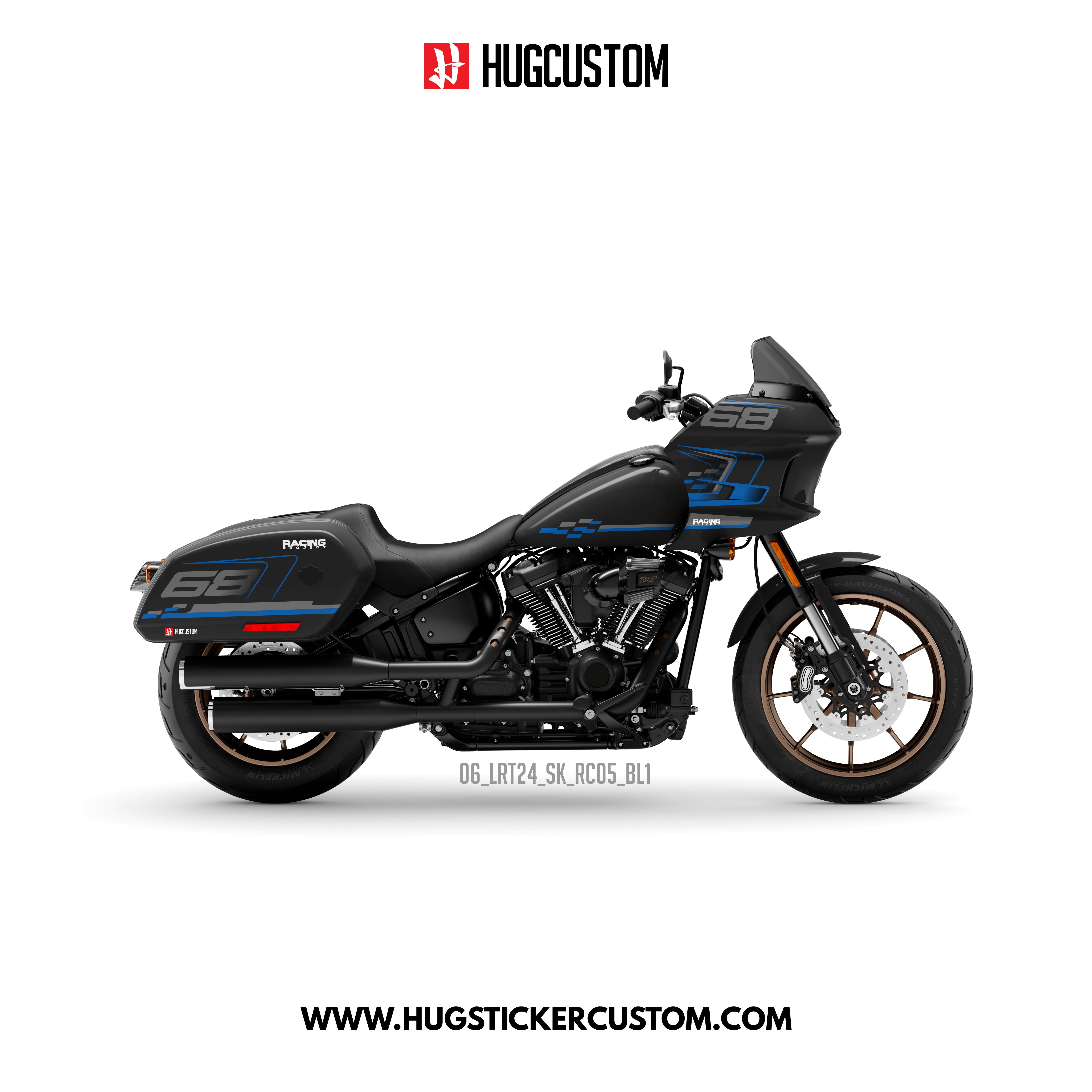 Sticker Kit for Cruiser LRST (FXLRST) (2017-2025) - 'Velocity' Design - HUGSTICKERCUSTOM 