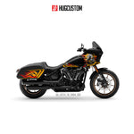 Sticker Kit for Cruiser LRST (FXLRST) (2017-2026) - 'Burning Skeleton' Design - HUGSTICKERCUSTOM 