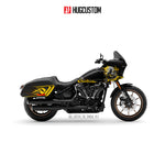 Sticker Kit for Cruiser LRST (FXLRST) (2017-2026) - 'Burning Skeleton' Design - HUGSTICKERCUSTOM 