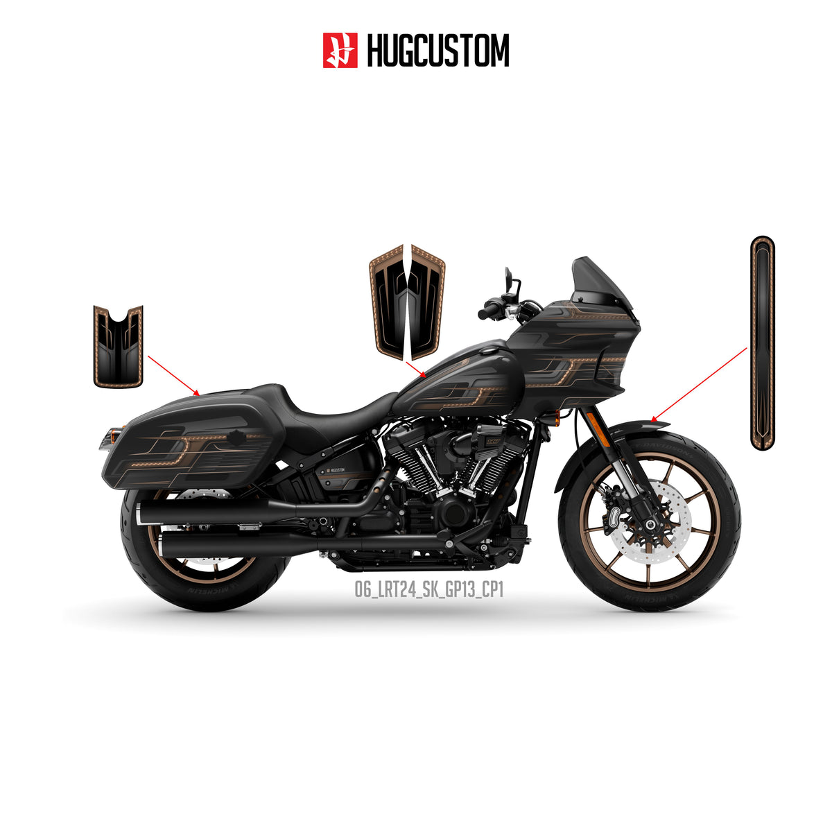 Sticker Kit for Cruiser LRST (FXLRST) (2017-2026) - 'Copper Reign' Design - HUGSTICKERCUSTOM