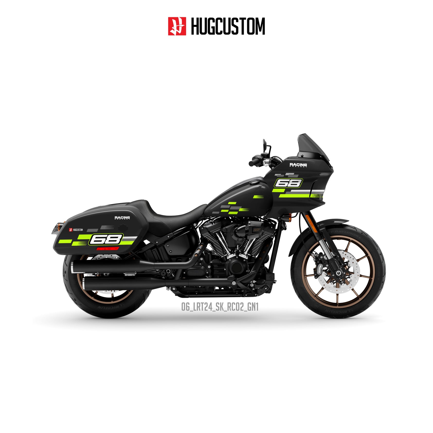 Sticker Kit for Cruiser LRST (FXLRST) (2017-2026) - 'Horizon Speed' Design - HUGSTICKERCUSTOM 