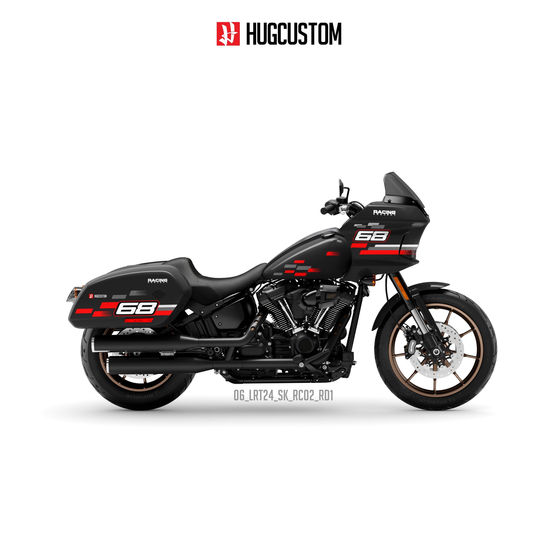 Sticker Kit for Cruiser LRST (FXLRST) (2017-2026) - 'Horizon Speed' Design - HUGSTICKERCUSTOM 