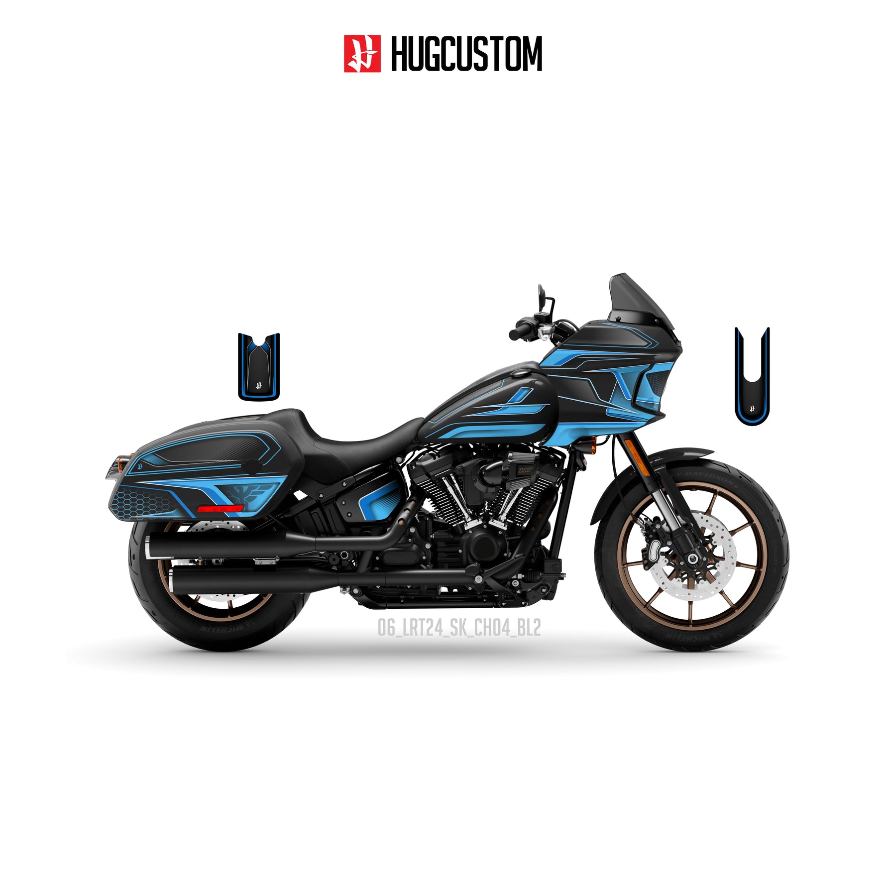 Sticker Kit for Cruiser LRST (FXLRST) (2017-2026) - 'Wolf V.2' Design - HUGSTICKERCUSTOM 