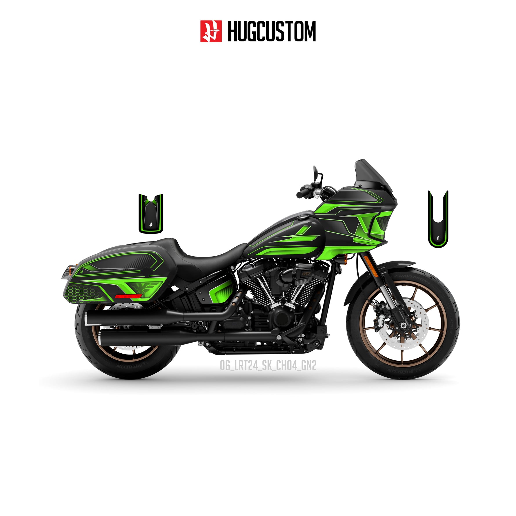 Sticker Kit for Cruiser LRST (FXLRST) (2017-2026) - 'Wolf V.2' Design - HUGSTICKERCUSTOM 