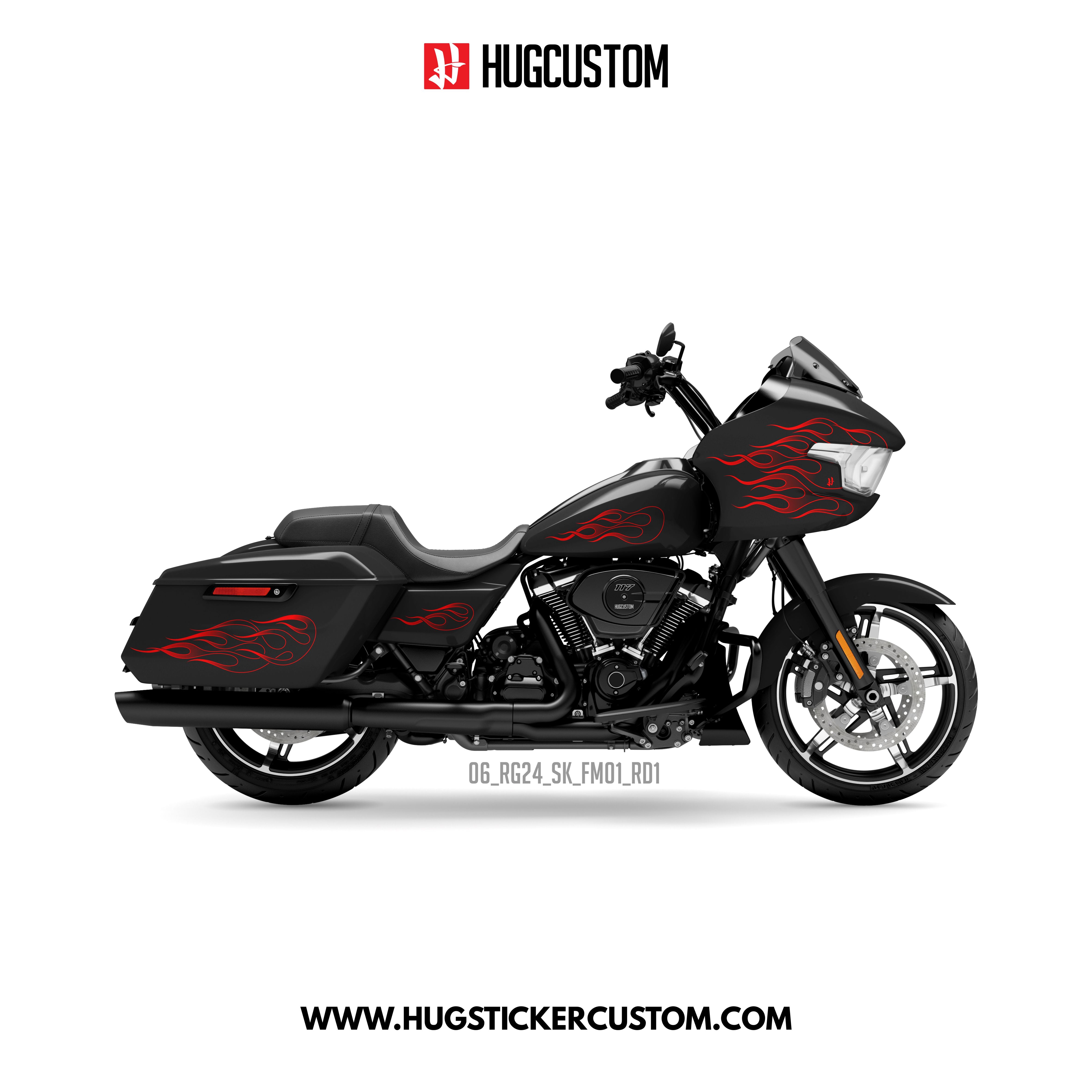 Sticker Kit for Touring RG (FLTRX) (2024-2026) - 'Blaze of Freedom' Design - HUGSTICKERCUSTOM 