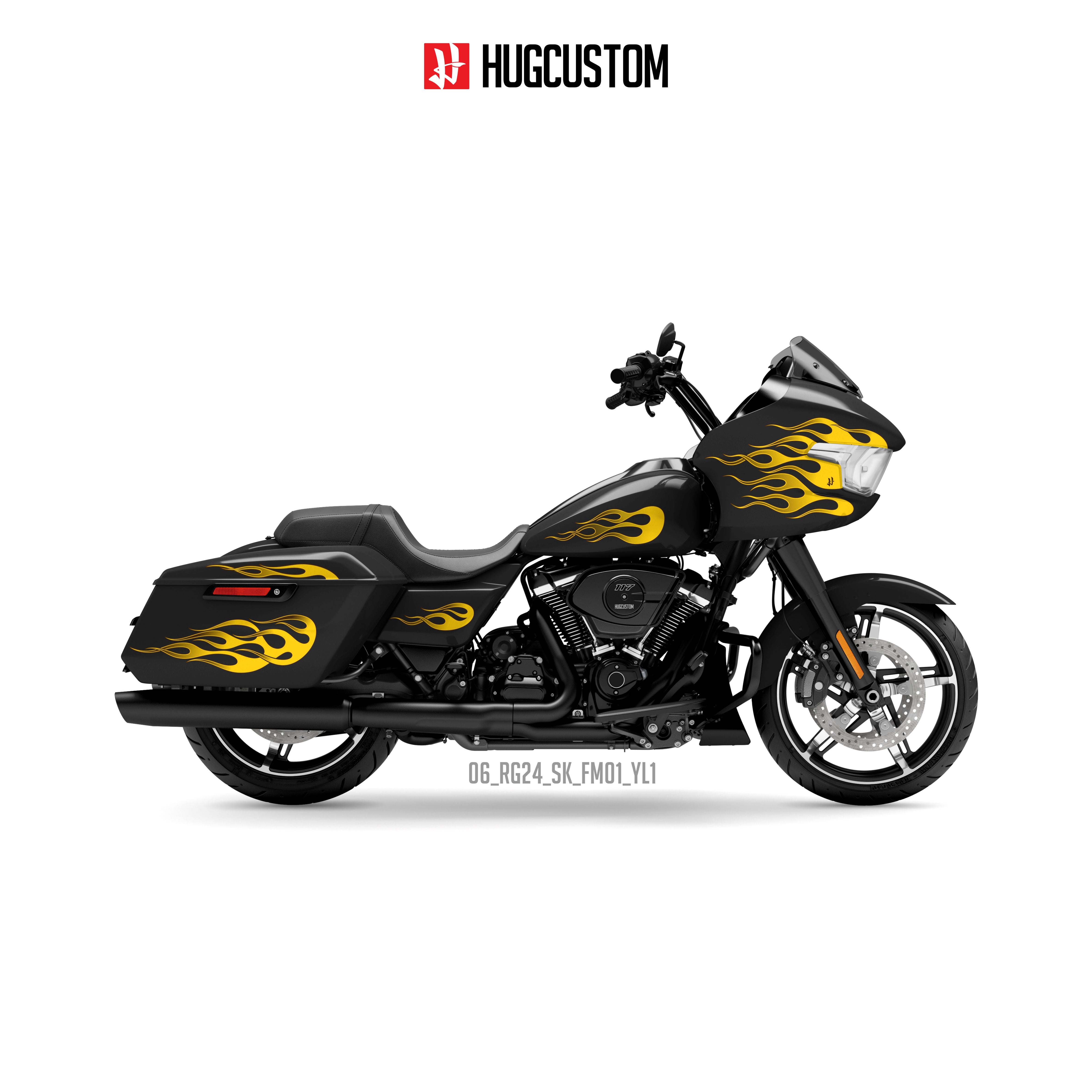 Sticker Kit for Touring RG (FLTRX) (2024-2026) - 'Blaze of Freedom' Design - HUGSTICKERCUSTOM 