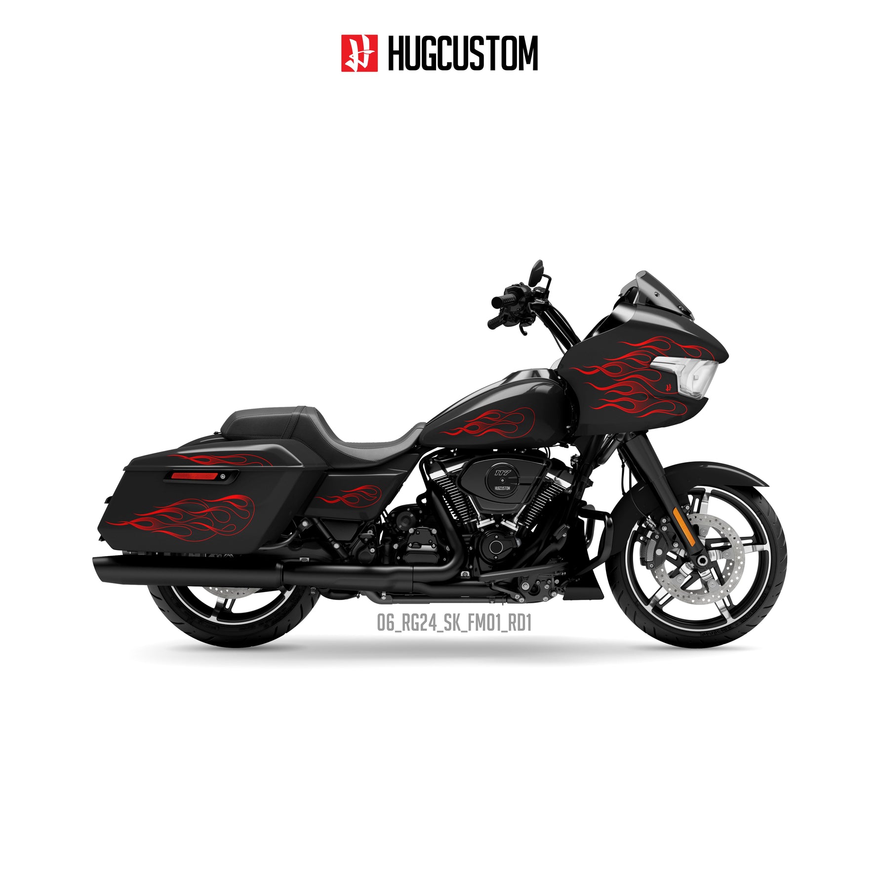 Sticker Kit for Touring RG (FLTRX) (2024-2026) - 'Blaze of Freedom' Design - HUGSTICKERCUSTOM 