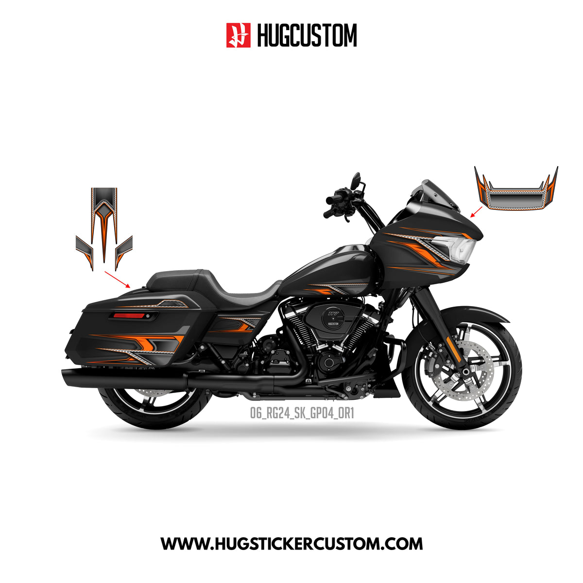 Sticker Kit for Touring RG (FLTRX) (2024-2026) - 'Club Style' Design 3M Premium - HUGSTICKERCUSTOM