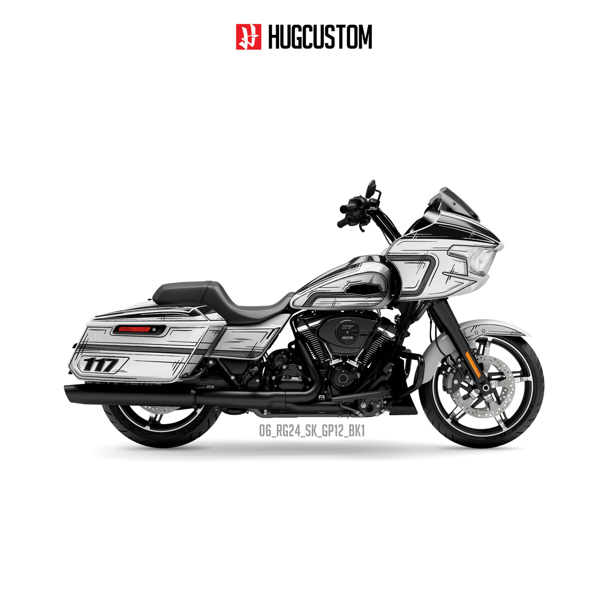Sticker Kit for Touring RG (FLTRX) (2024-2026) - 'Ghostline 117' Design - HUGSTICKERCUSTOM