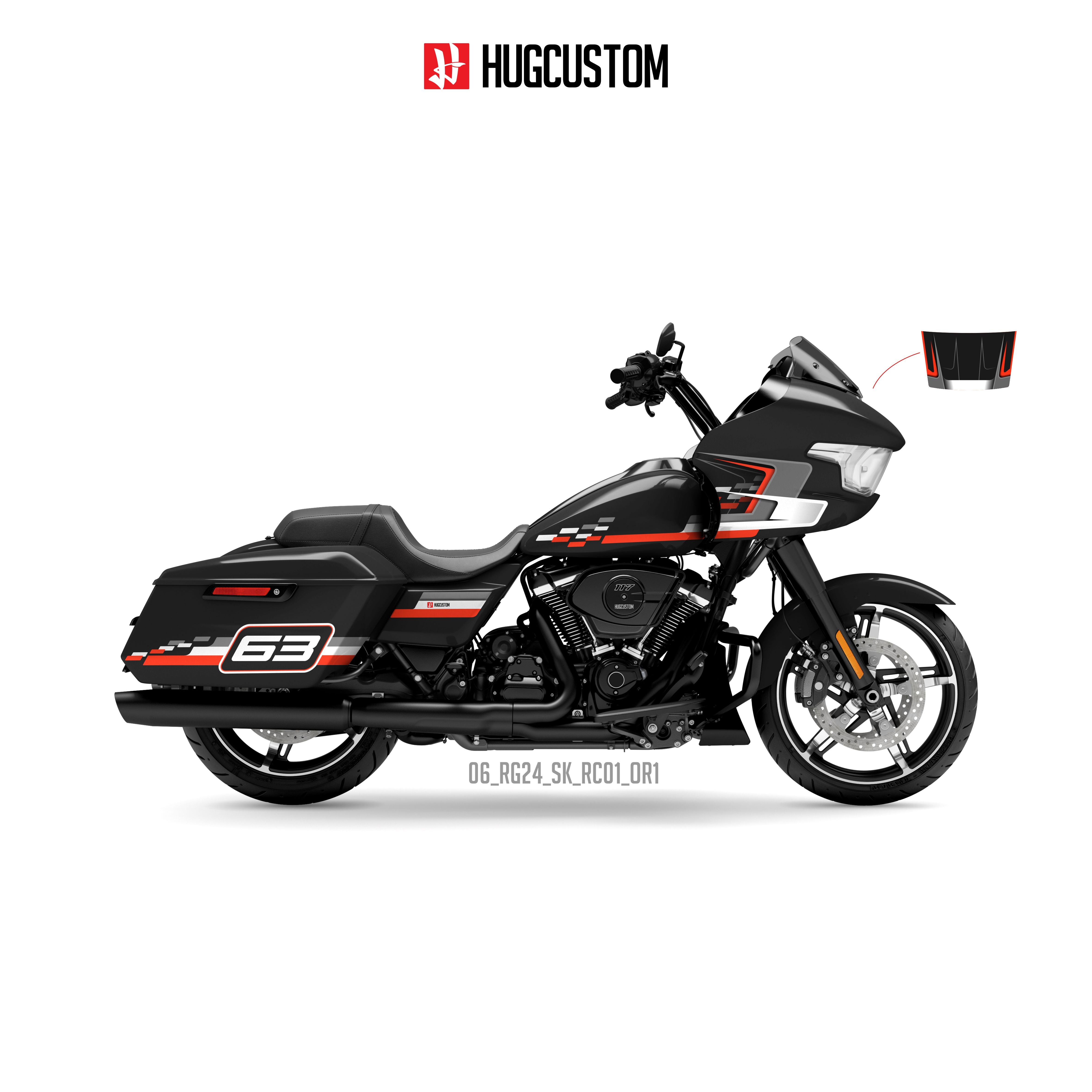 Sticker Kit for Touring RG (FLTRX) (2024-2026) - 'High Speed' Design - HUGSTICKERCUSTOM 