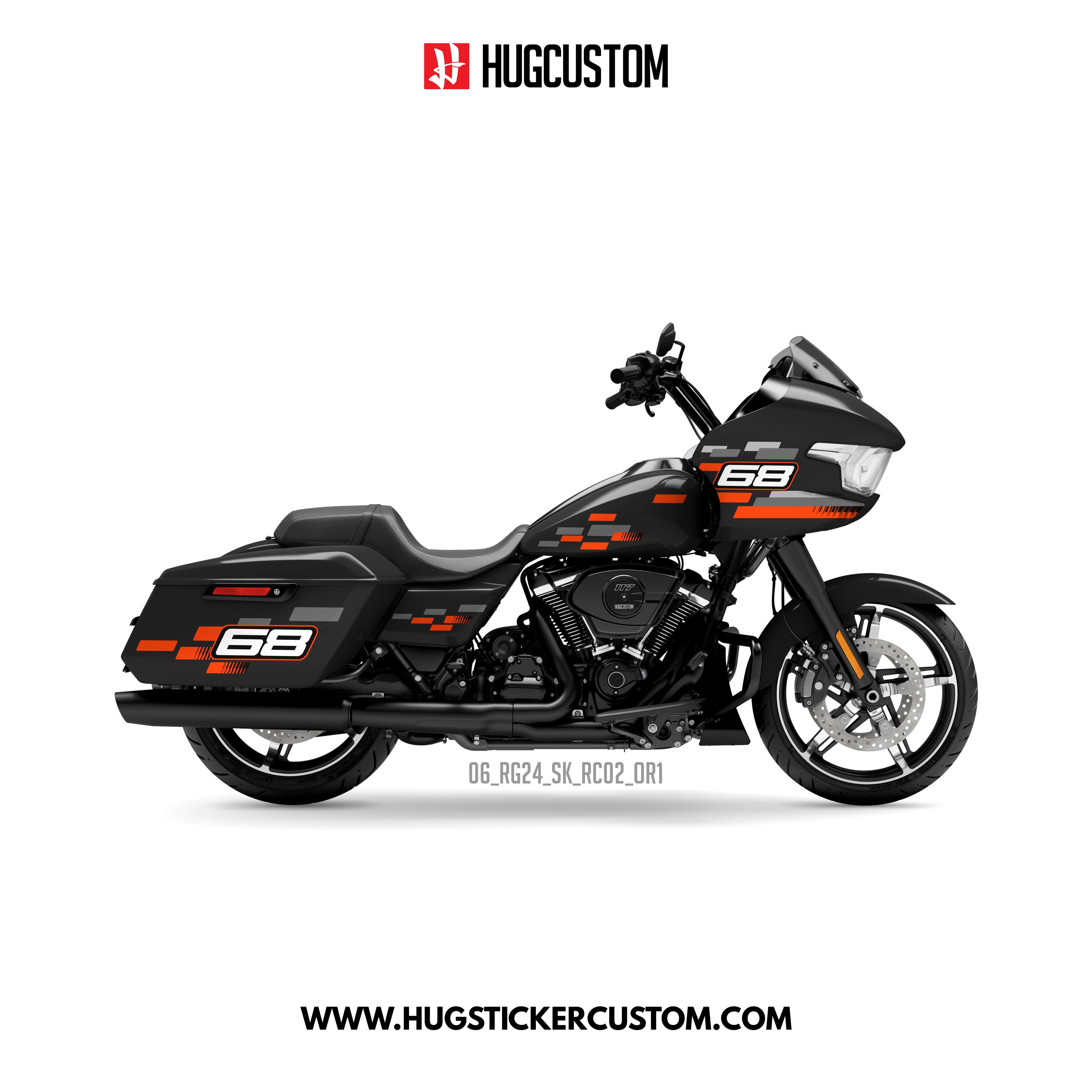 Sticker Kit for Touring RG (FLTRX) (2024-2026) - 'Horizon Speed' Design - HUGSTICKERCUSTOM 