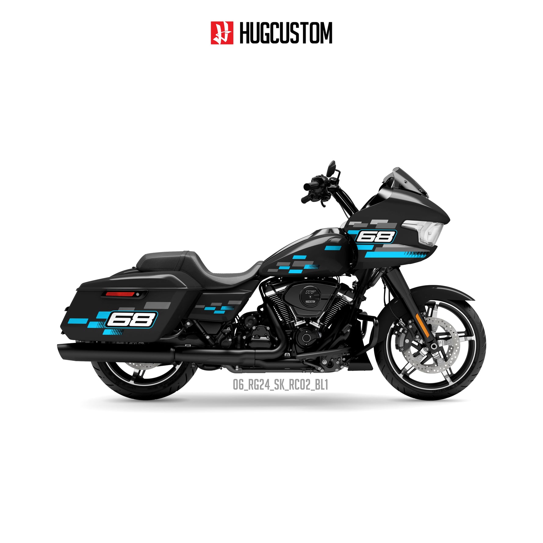 Sticker Kit for Touring RG (FLTRX) (2024-2026) - 'Horizon Speed' Design - HUGSTICKERCUSTOM 