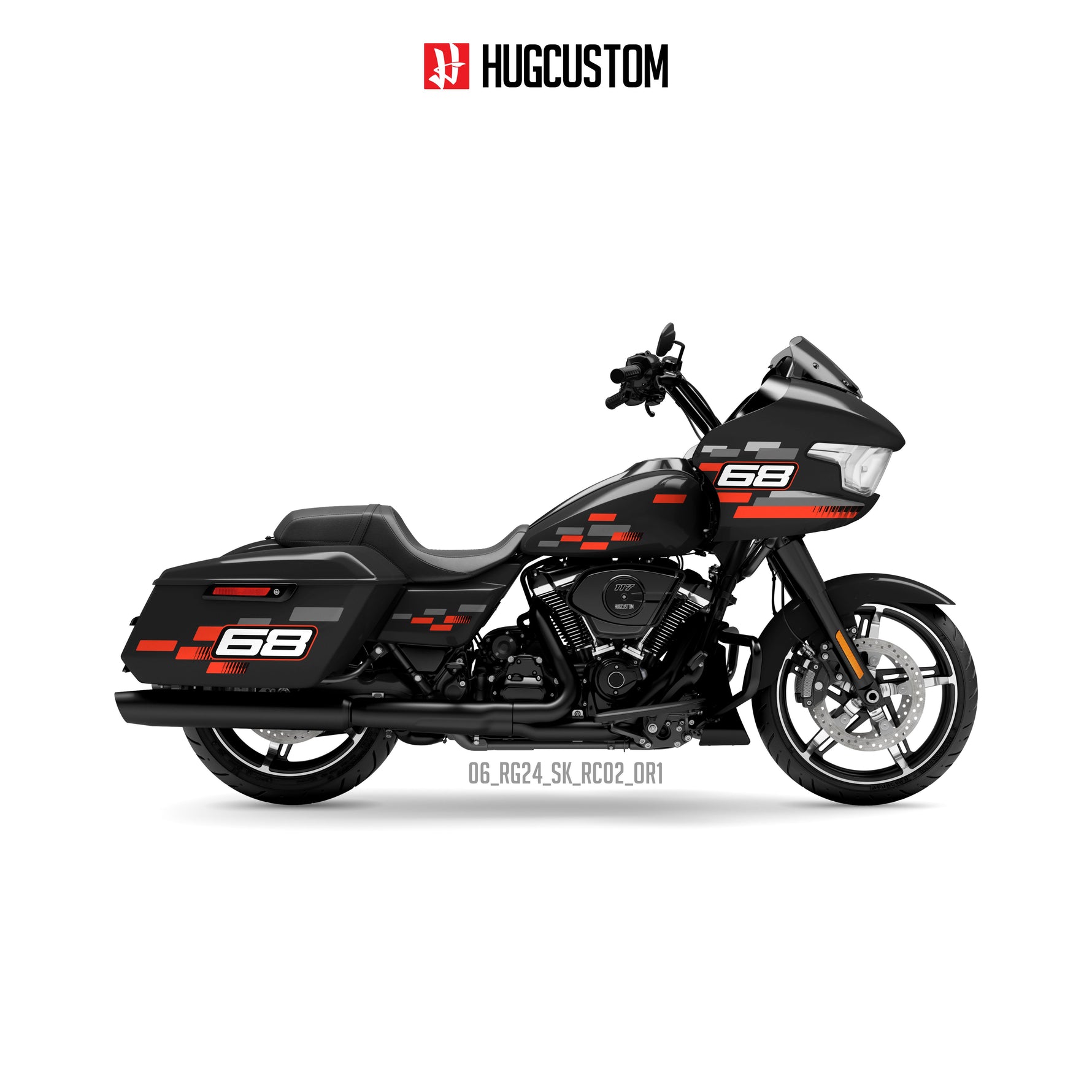 Sticker Kit for Touring RG (FLTRX) (2024-2026) - 'Horizon Speed' Design - HUGSTICKERCUSTOM 
