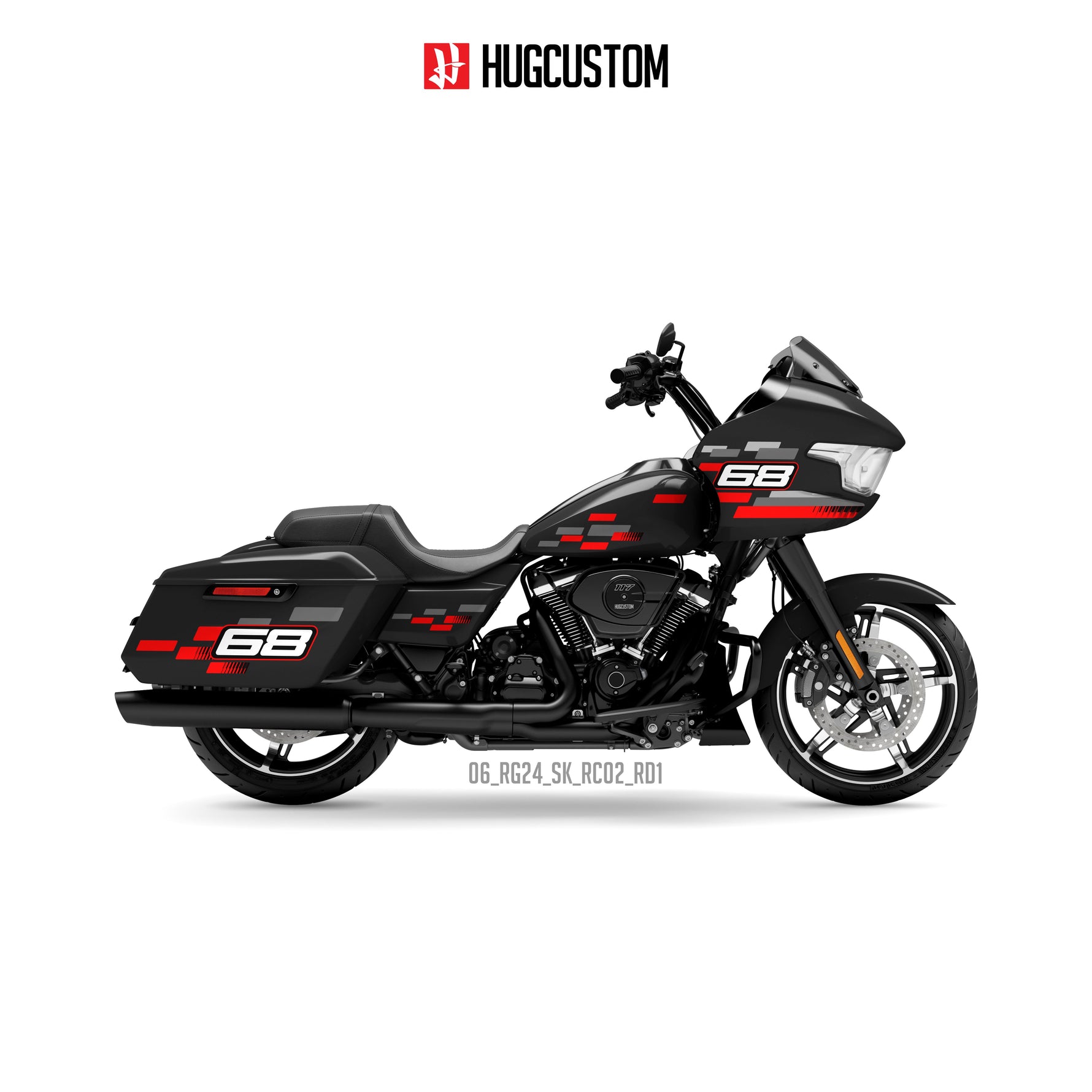 Sticker Kit for Touring RG (FLTRX) (2024-2026) - 'Horizon Speed' Design - HUGSTICKERCUSTOM 