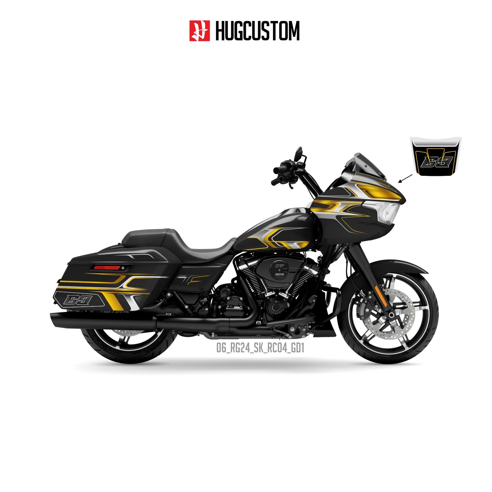 Sticker Kit for Touring RG (FLTRX) (2024-2026) - 'Spectre' Design) - HUGSTICKERCUSTOM 