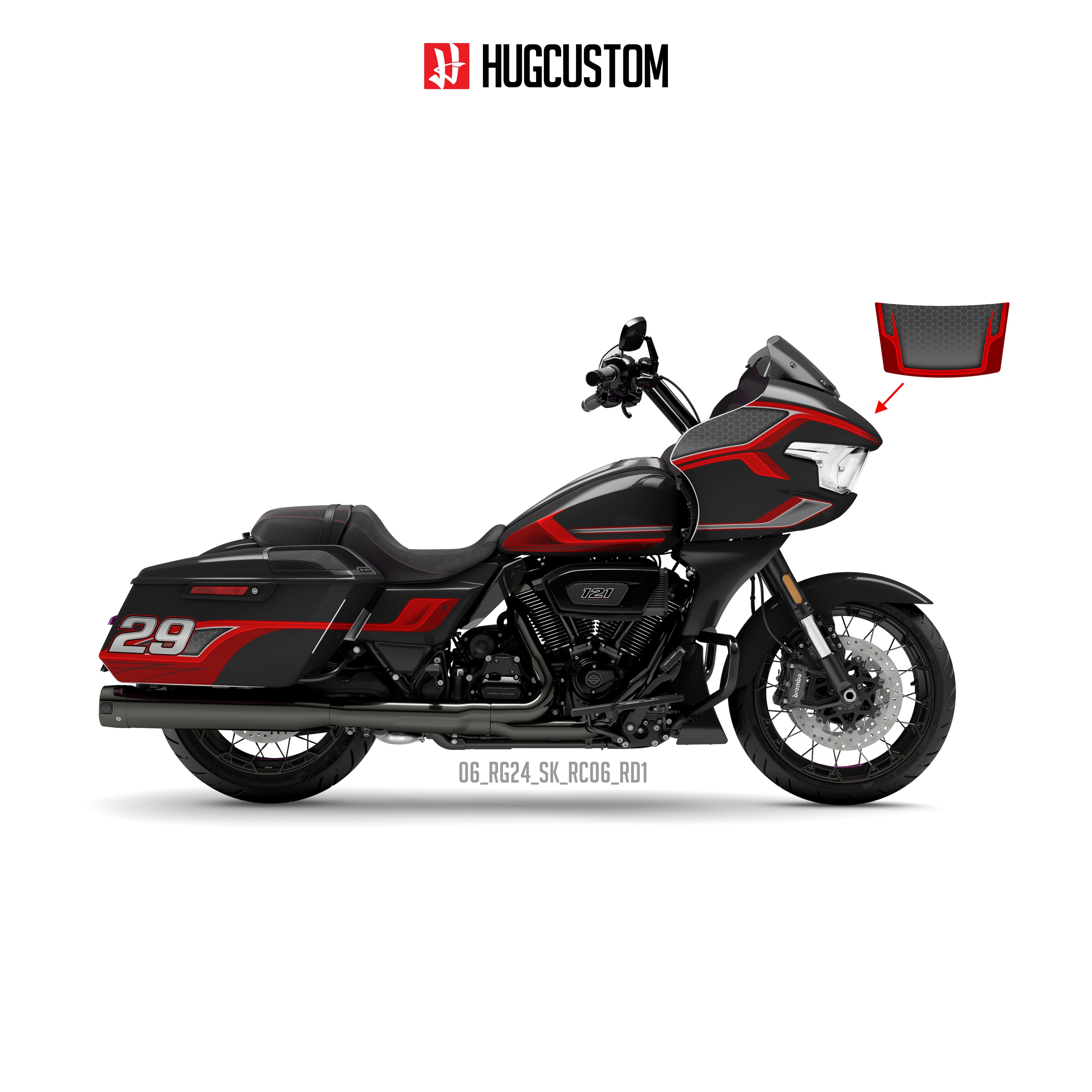 Sticker Kit for Touring RG (FLTRX) (2024-2026) - 'White Ash' Design - HUGSTICKERCUSTOM 
