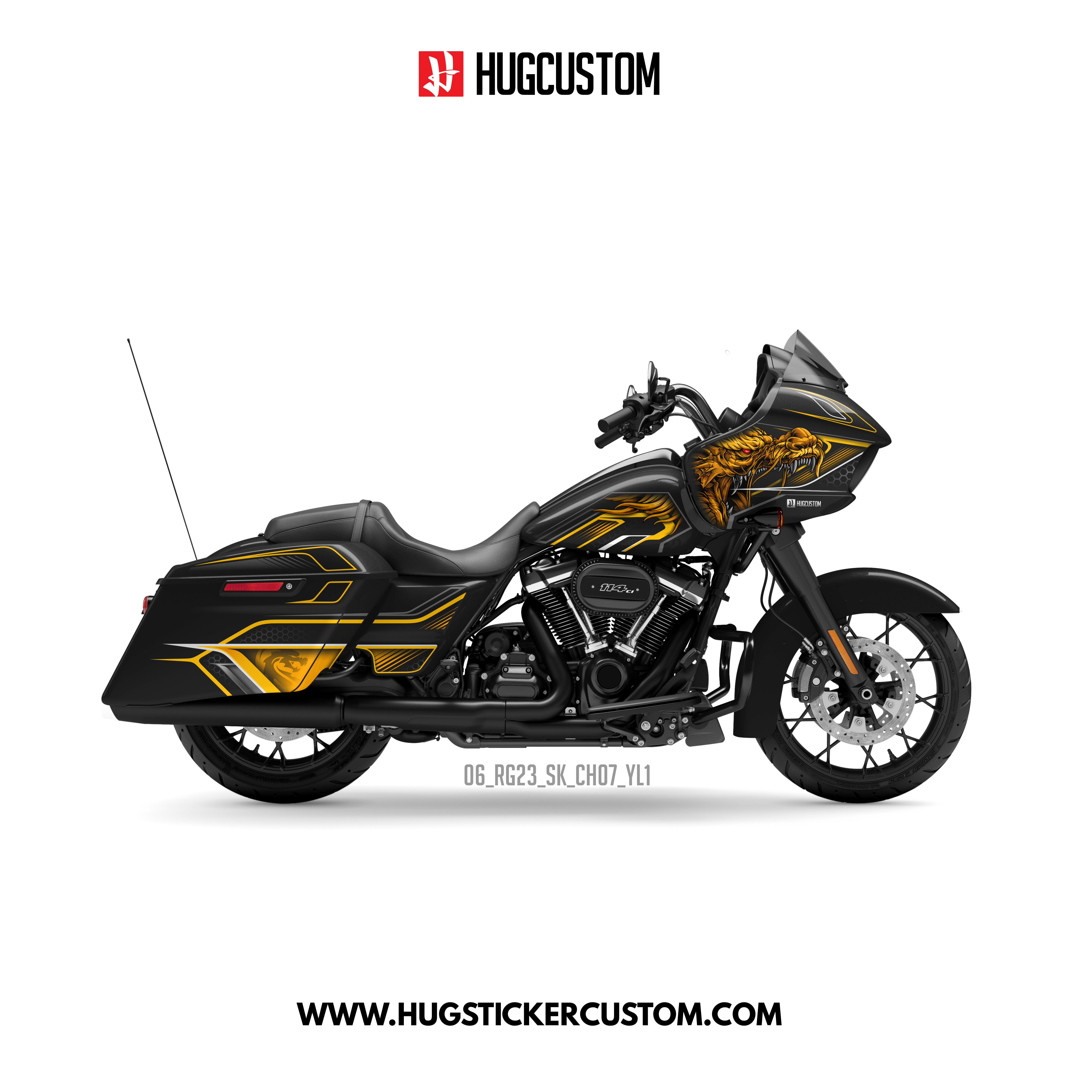 Sticker Kit for Touring RG (FLTRXS/FLTRXST) (2015-2023) - 'Dragon Design - HUGSTICKERCUSTOM 