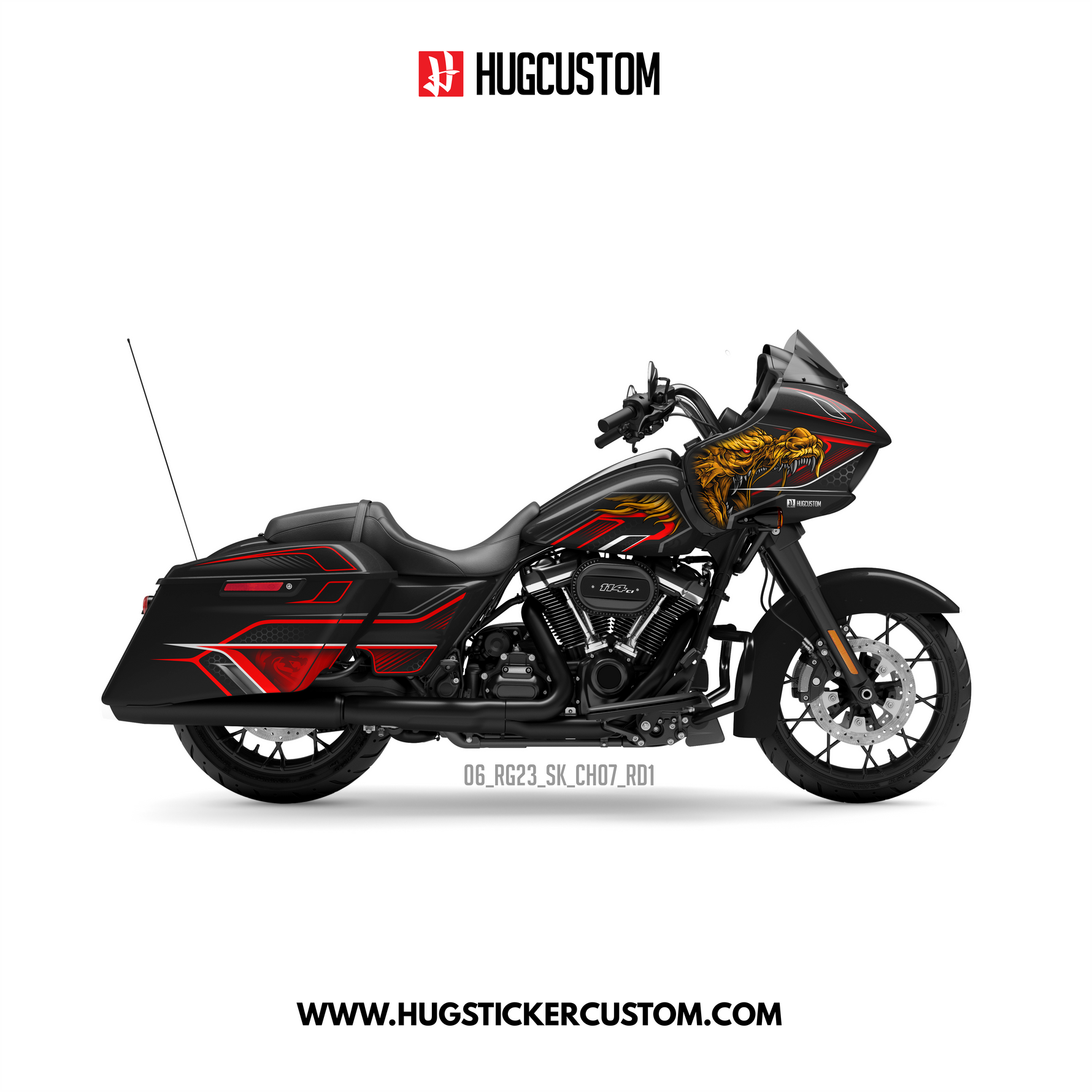 Sticker Kit for Touring RG (FLTRXS/FLTRXST) (2015-2023) - 'Dragon Design - HUGSTICKERCUSTOM 