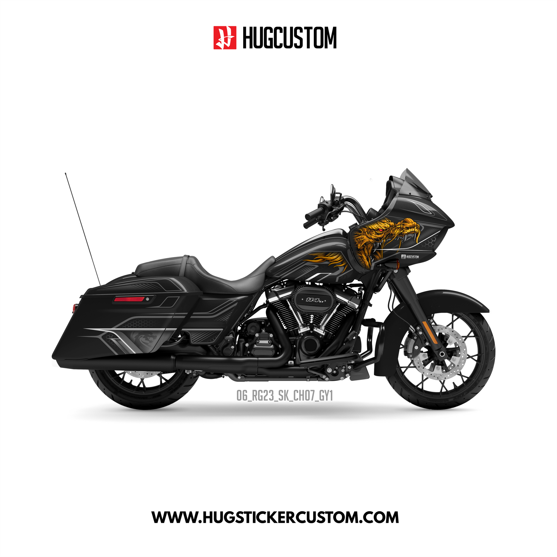 Sticker Kit for Touring RG (FLTRXS/FLTRXST) (2015-2023) - 'Dragon Design - HUGSTICKERCUSTOM 