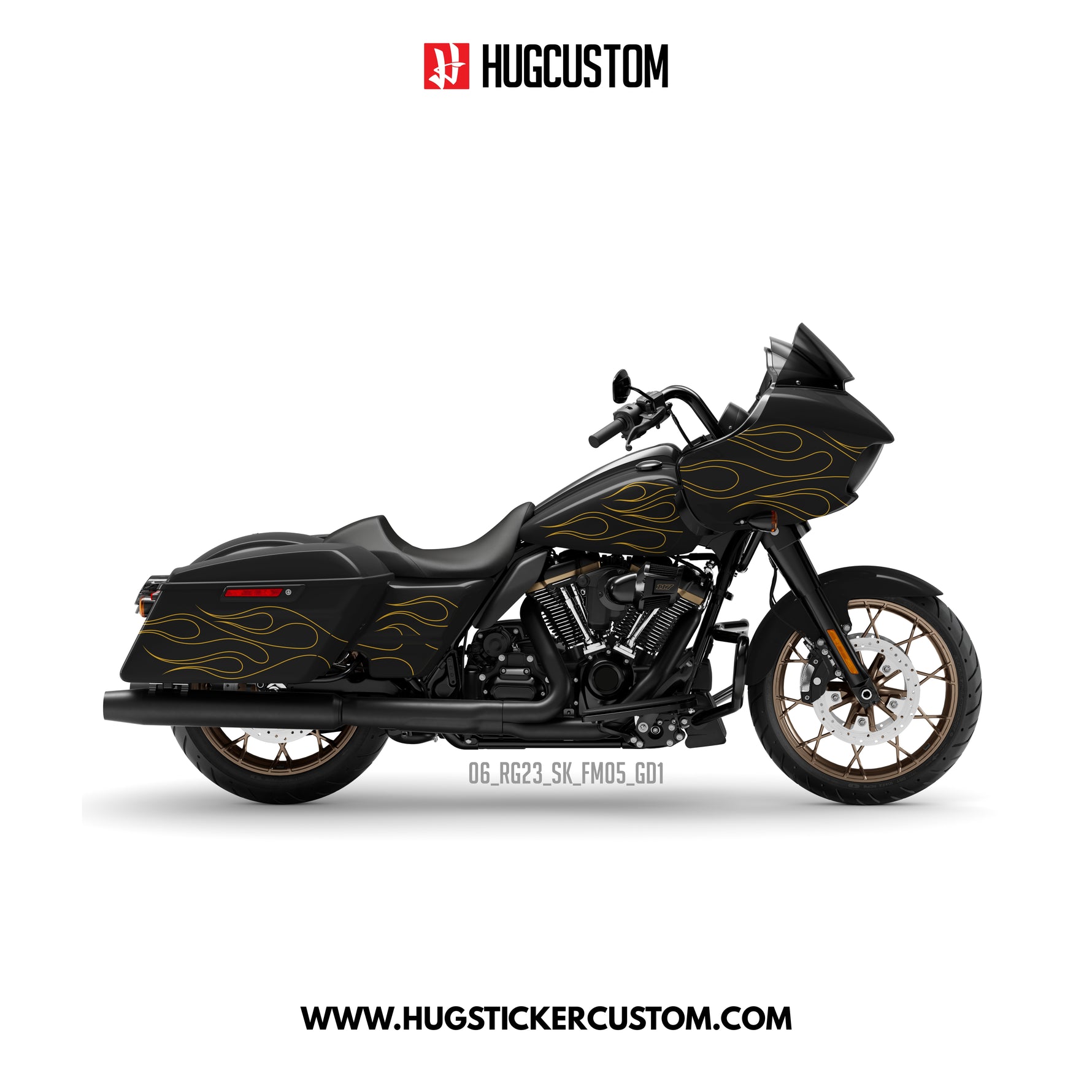 Sticker Kit for Touring RG (FLTRXS/FLTRXST) (2015-2023) - 'Ember Edge' Design - HUGSTICKERCUSTOM 