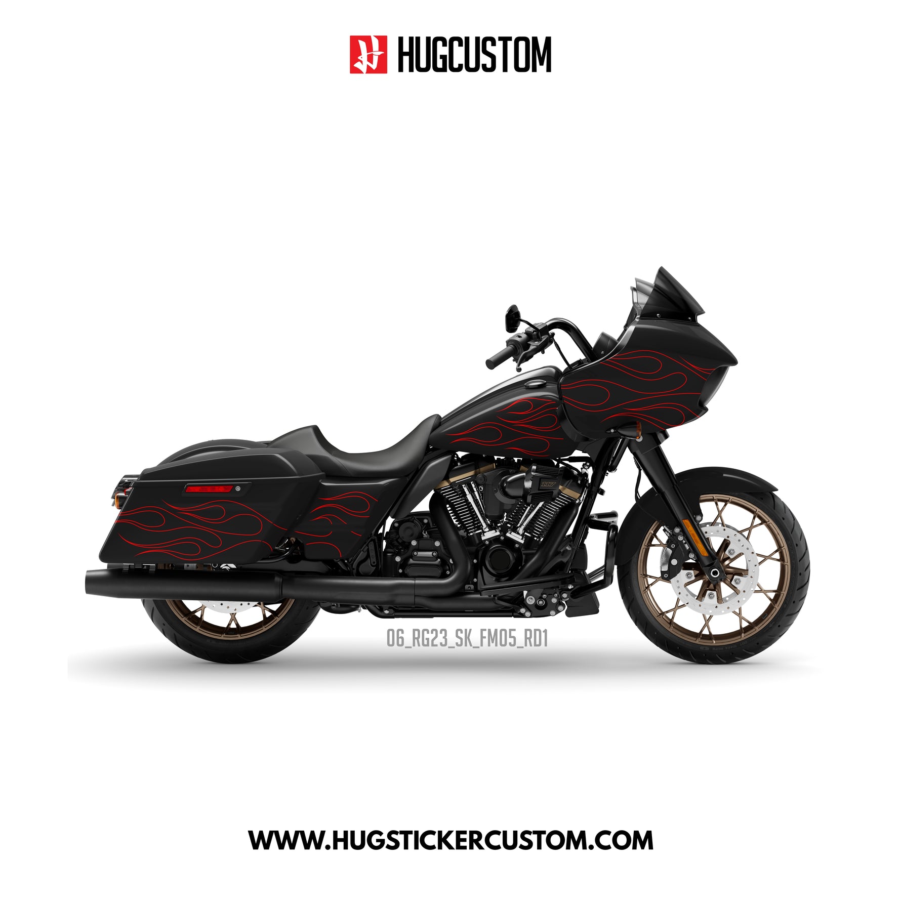 Sticker Kit for Touring RG (FLTRXS/FLTRXST) (2015-2023) - 'Ember Edge' Design - HUGSTICKERCUSTOM 