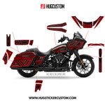 Sticker Kit for Touring RG (FLTRXS/FLTRXST) (2015-2023) - 'HiveX' Design (Full Set) - HUGSTICKERCUSTOM 