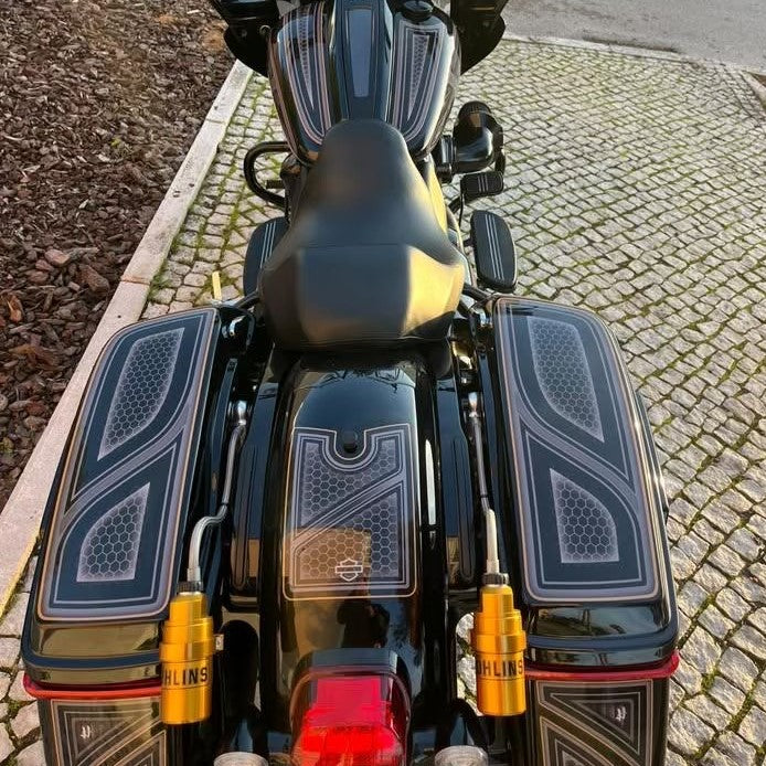 Sticker Kit for Touring RG (FLTRXS/FLTRXST) (2015-2023) - 'HiveX' Design - HUGSTICKERCUSTOM