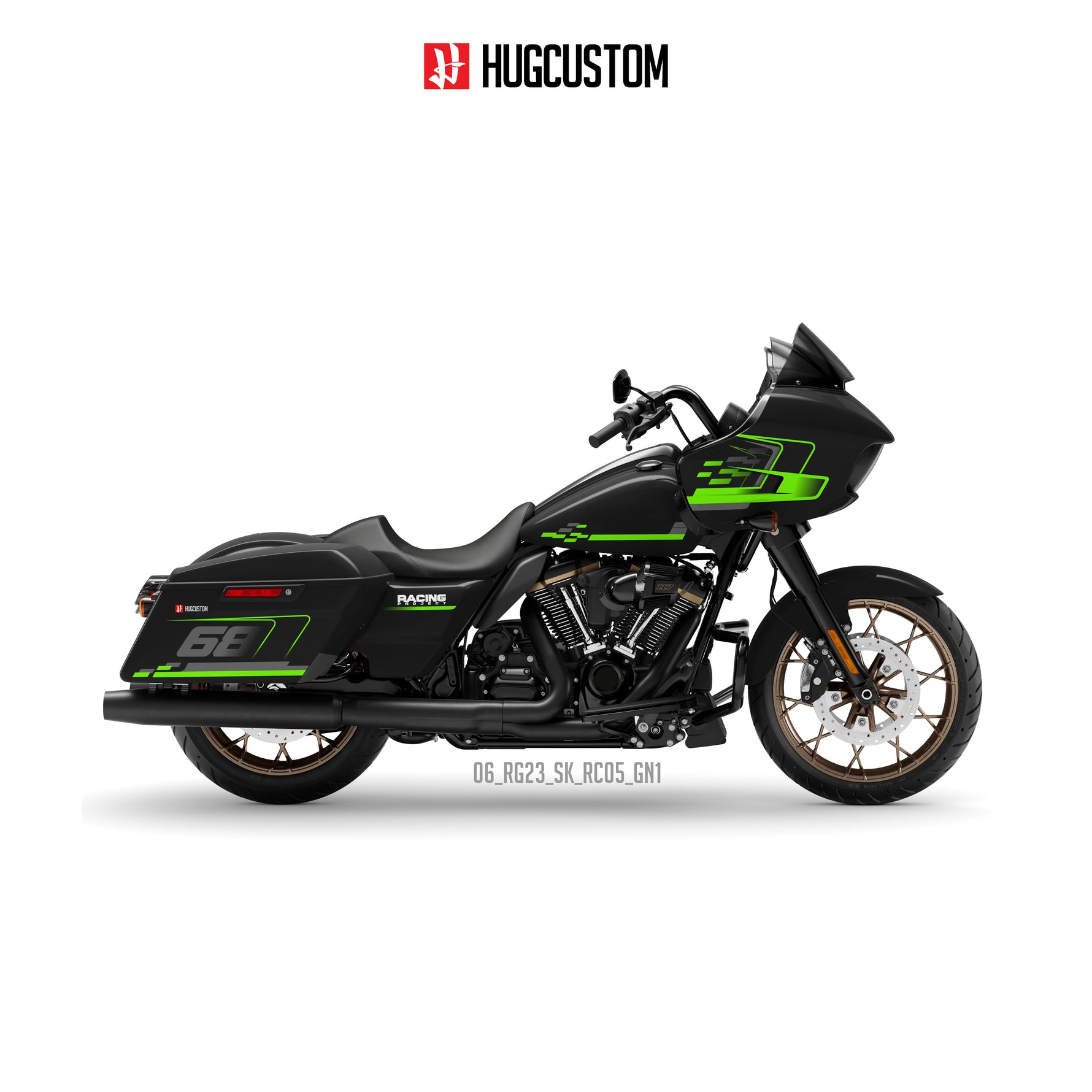 Sticker Kit for Touring RG (FLTRXS/FLTRXST) (2015-2023) - 'Velocity' Design - HUGSTICKERCUSTOM 