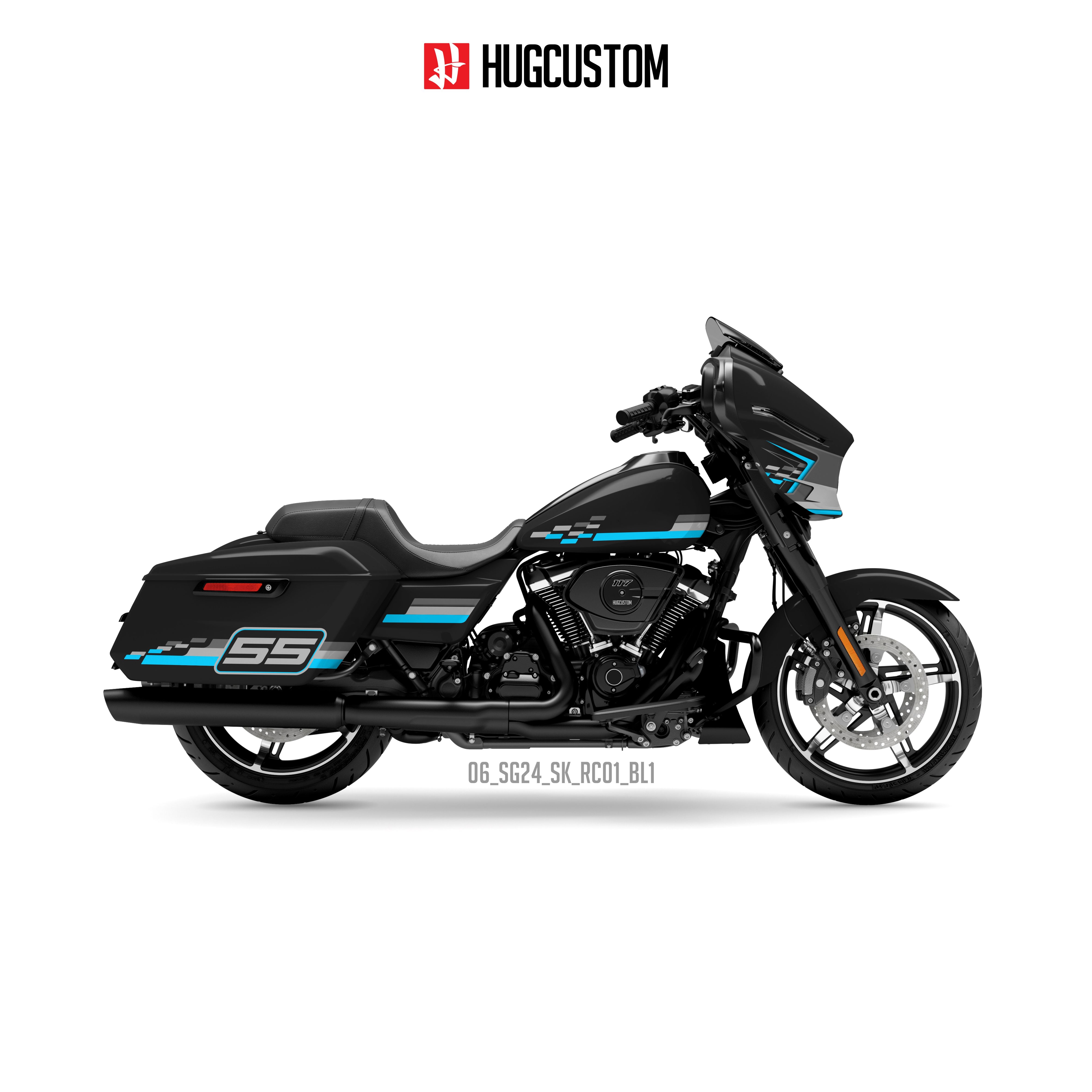 Sticker Kit for Touring SG (FLHX) (2024-2026) - 'High Speed' Design - HUGSTICKERCUSTOM 