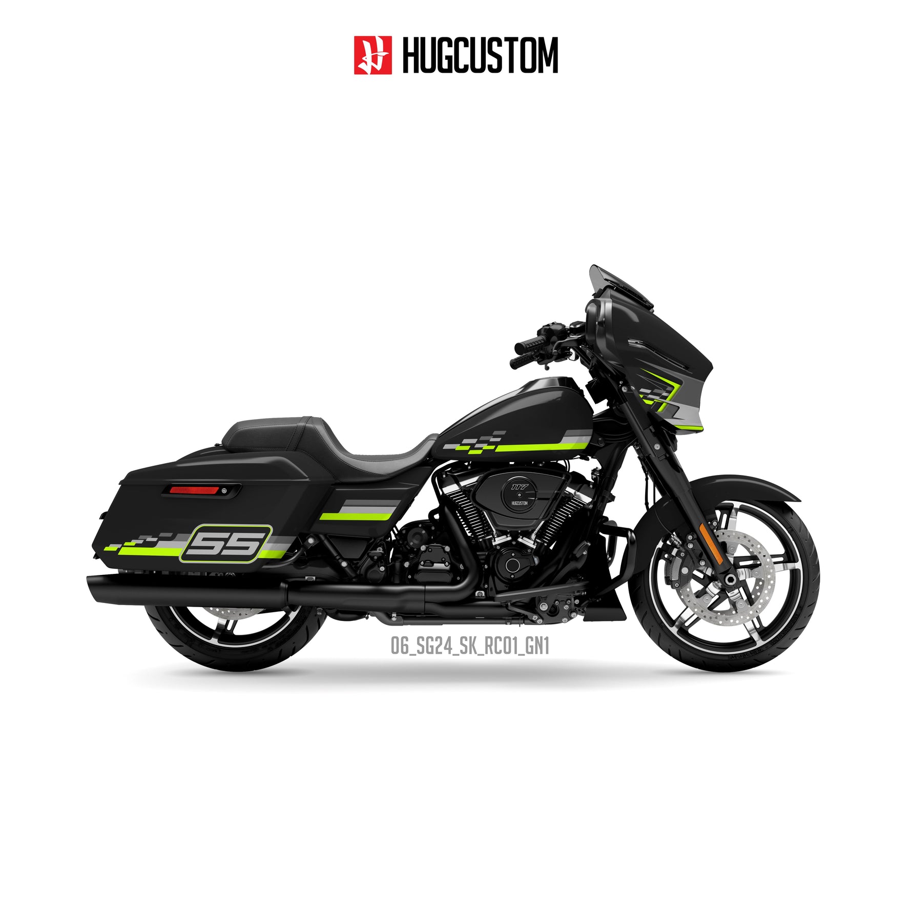 Sticker Kit for Touring SG (FLHX) (2024-2026) - 'High Speed' Design - HUGSTICKERCUSTOM 