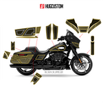 Sticker Kit for Touring SG (FLHX) (2024-2026) - 'HiveX' Design (Full Set) - HUGSTICKERCUSTOM 