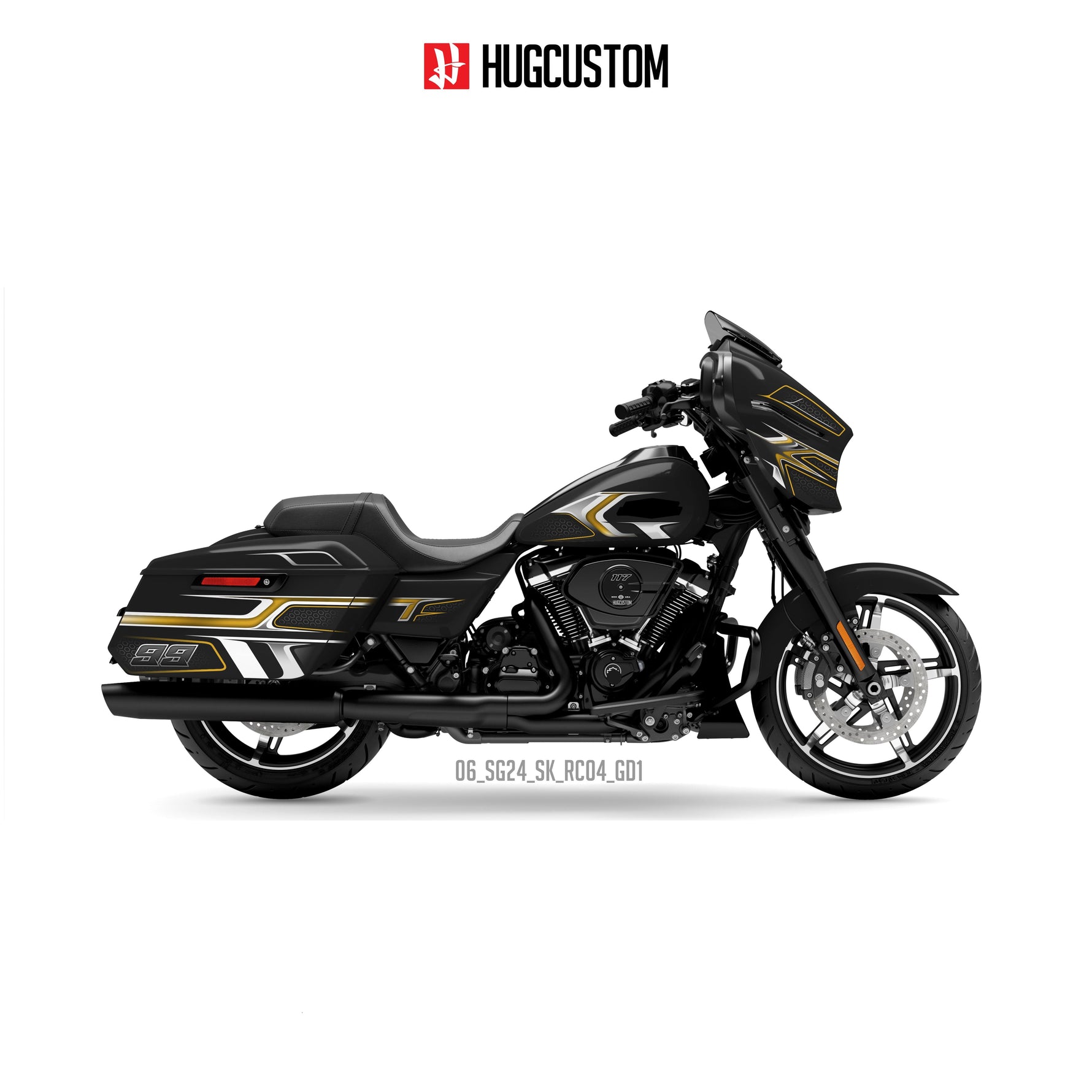 Sticker Kit for Touring SG (FLHX) (2024-2026) - 'Spectre' Design - HUGSTICKERCUSTOM 