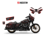 Sticker Kit for Touring SG (FLHXS/FLHXST) (2015-2023) - 'Chinano Style' Design - HUGSTICKERCUSTOM 