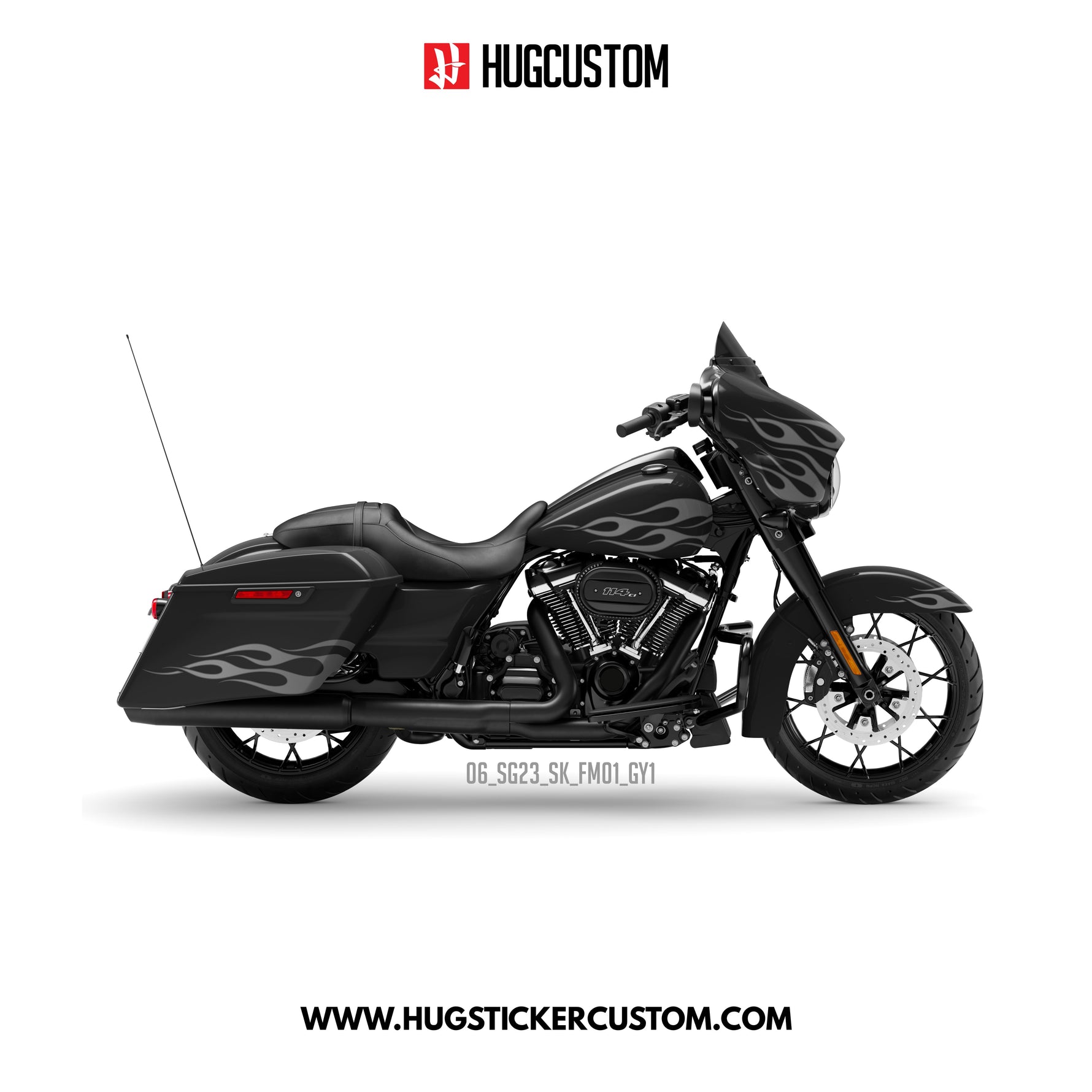 Sticker Kit for Touring SG (FLHXS/FLHXST) (2015-2023) - 'Ember' Design - HUGSTICKERCUSTOM 