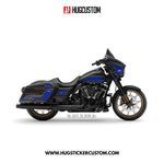 Sticker Kit for Touring SG (FLHXS/FLHXST) (2015-2023) - 'Velocity GT' Design - HUGSTICKERCUSTOM 