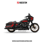 Sticker Kit for Touring SG (FLHXS/FLHXST) (2015-2023) - 'Velocity GT' Design - HUGSTICKERCUSTOM 