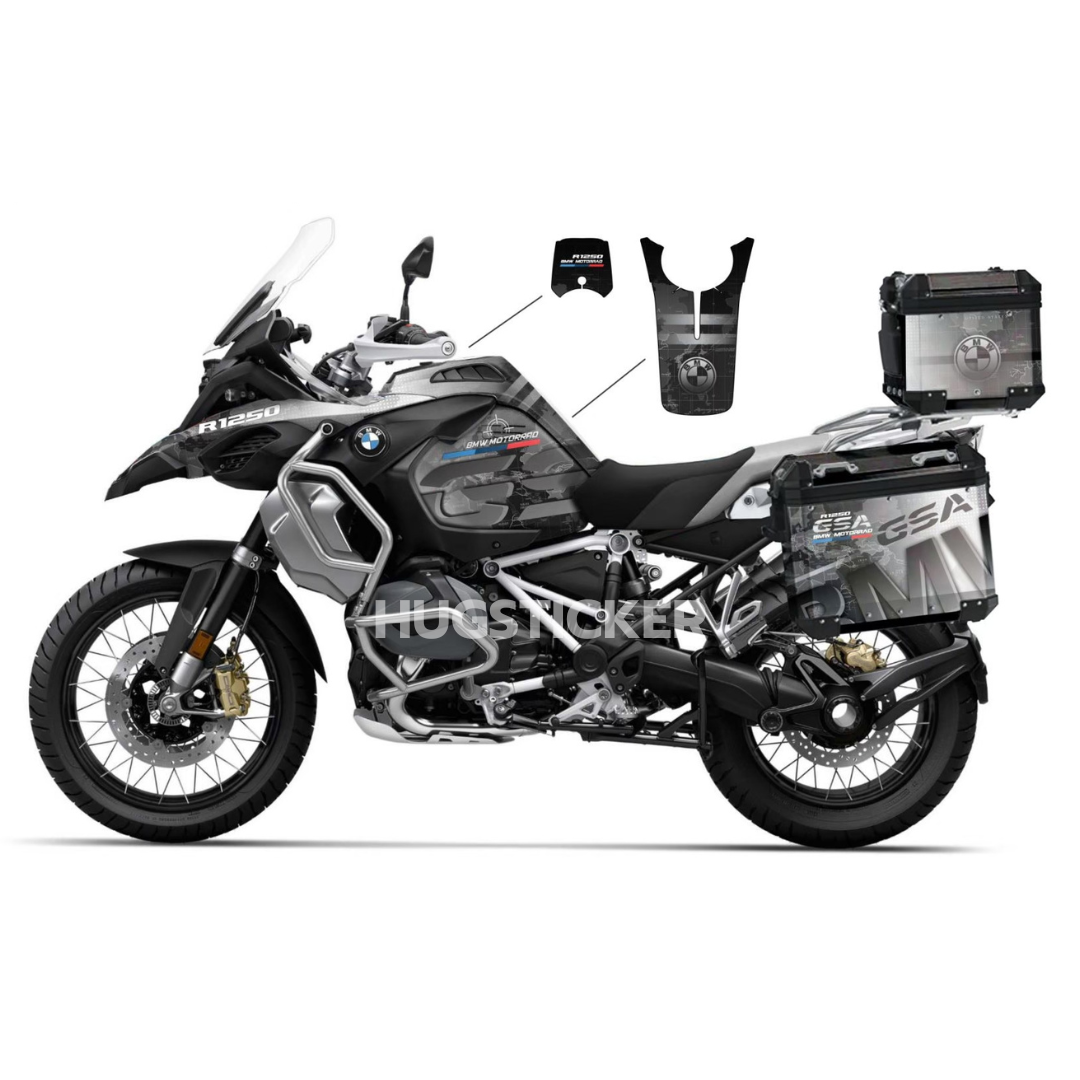 BMW GS & GS Adventure 1200/1250 Sticker – 'Concept' Design - HUGSTICKERCUSTOM 