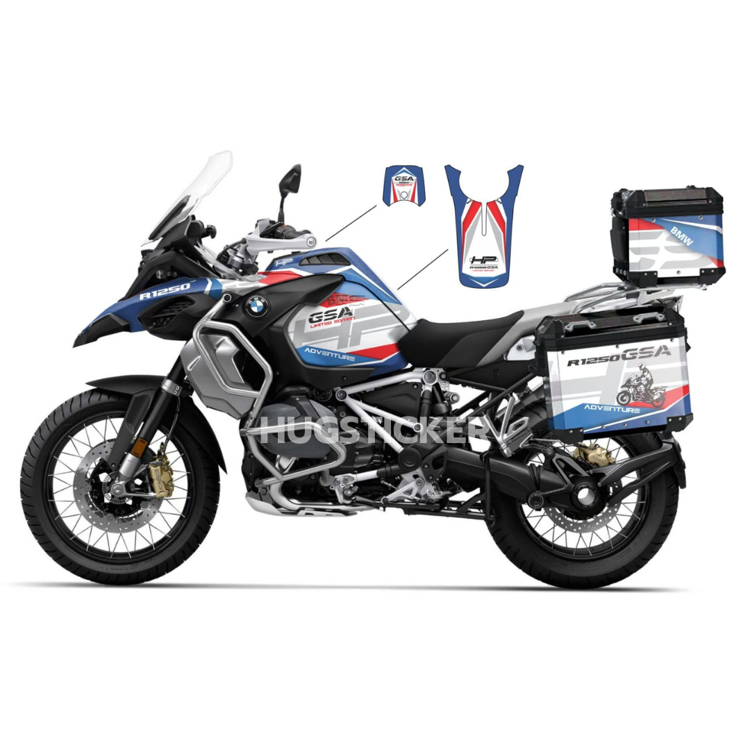 BMW GS & GS Adventure 1200/1250 Sticker – 'HP' Design - HUGSTICKERCUSTOM 