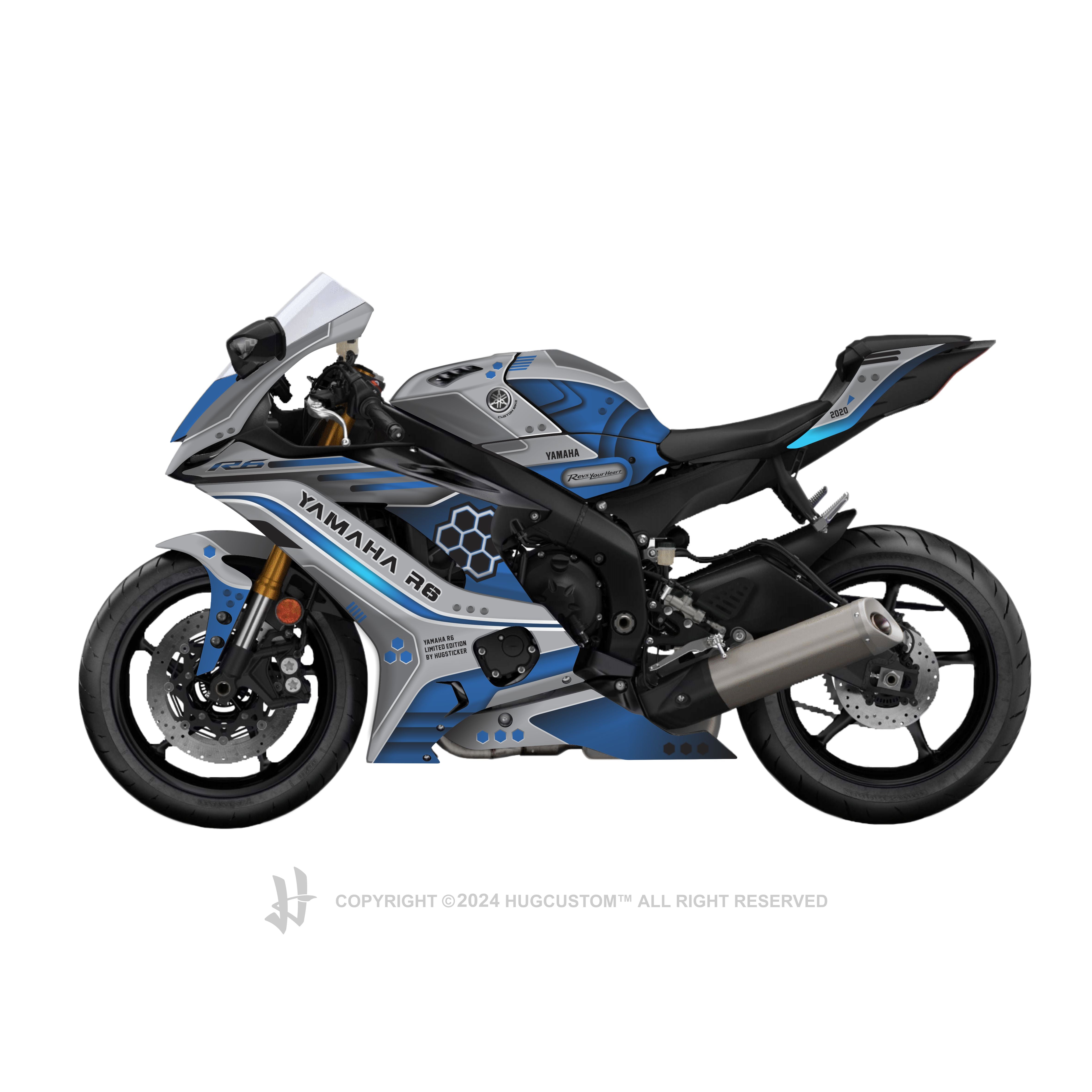 Yamaha YZF-R6 2017-2024 Sticker - 'Sci-Fi' Design - HUGSTICKERCUSTOM 